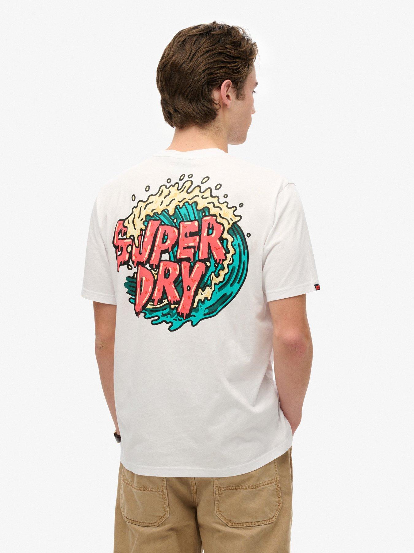 Image 2 of 4 of Superdry Outdoor Narrative Back Graphic T-shirt - White