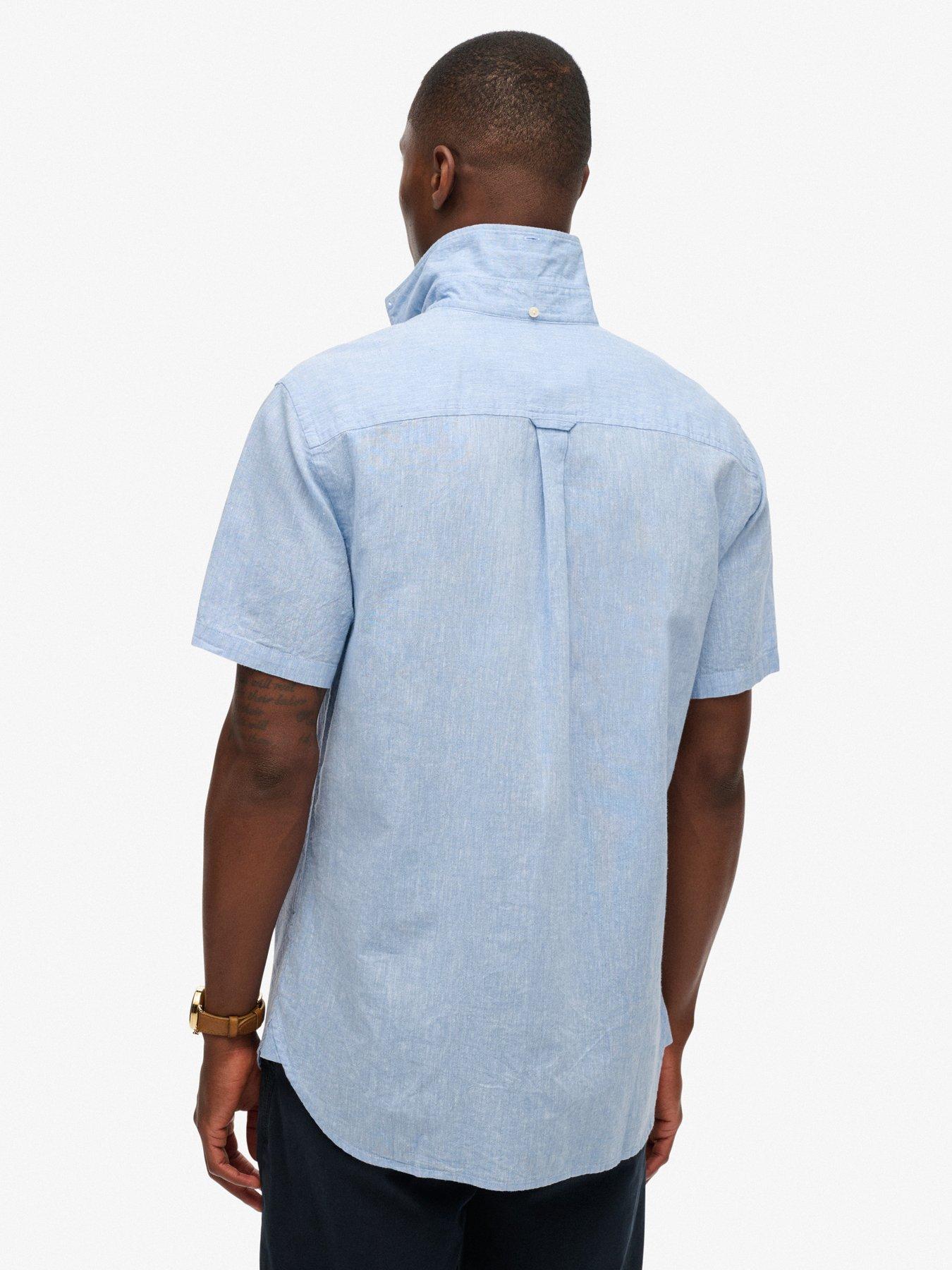  image of superdry-city-essential-linen-blend-short-sleeve-shirt