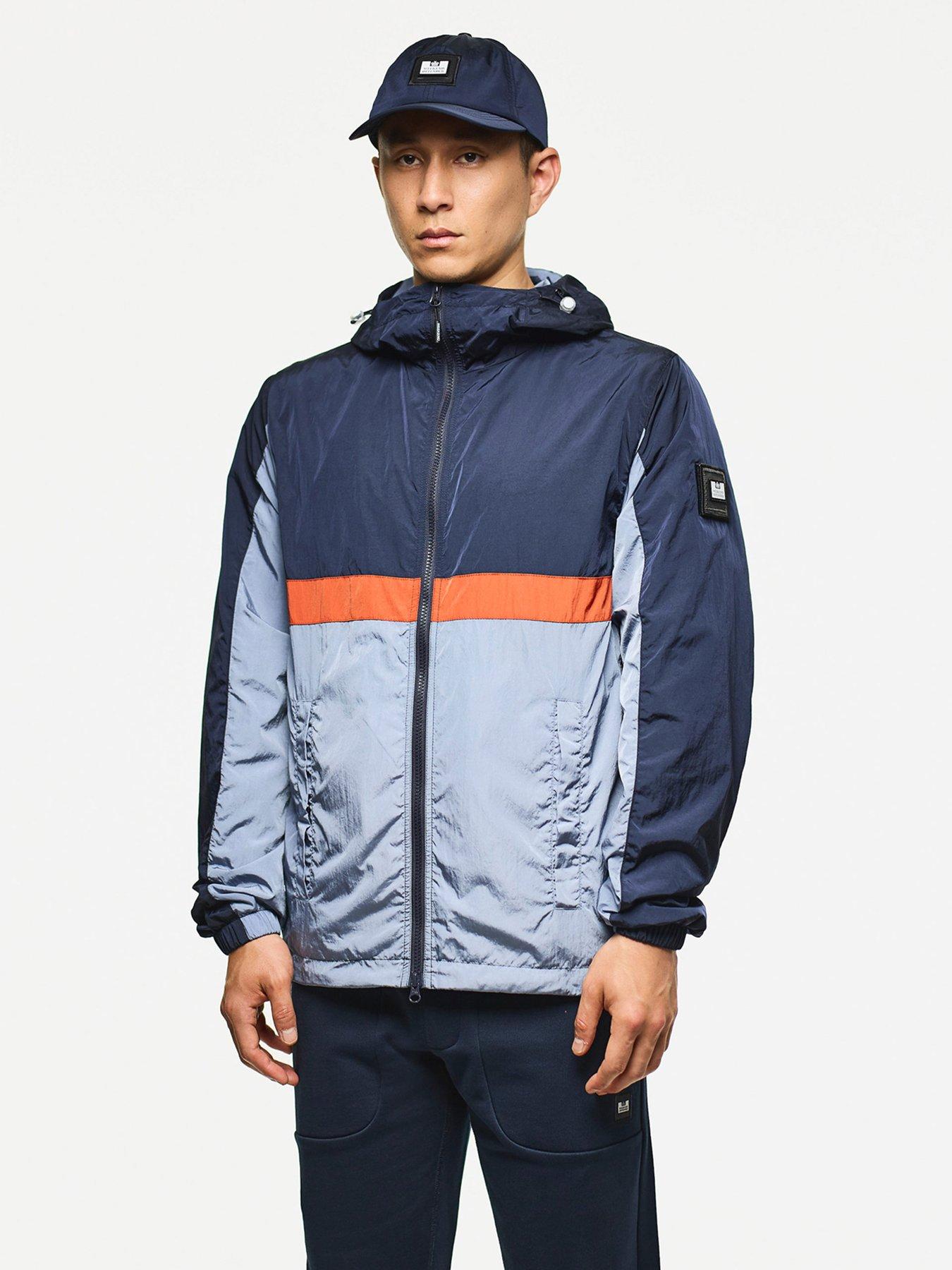 Image 1 of 6 of Weekend Offender Parissa Colour Block Windbreaker Jacket - Navy