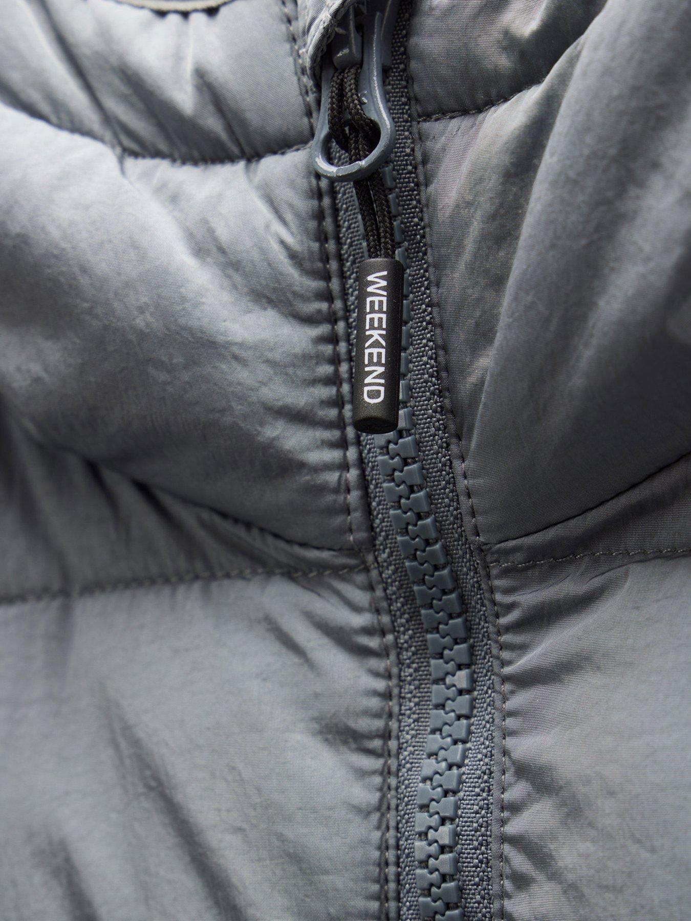 Image 6 of 6 of Weekend Offender La Guardia Classic Padded Jacket - Grey