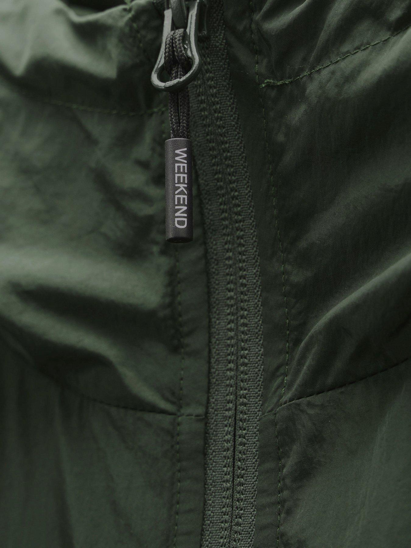 Image 6 of 6 of Weekend Offender Technician Classic Windbreaker Jacket - Dark Green