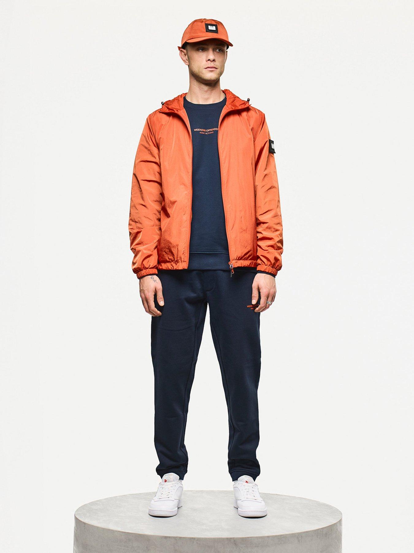 Image 2 of 6 of Weekend Offender Technician Classic Windbreaker Jacket - Orange