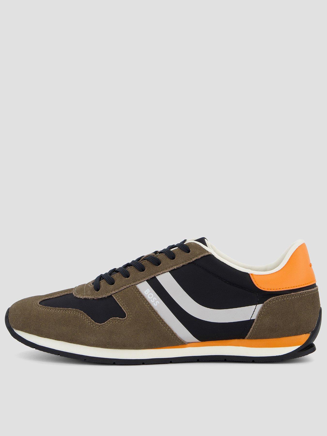 Image 1 of 7 of BOSS Orange Levon_Runn Nylon Mix Trainers - Brown