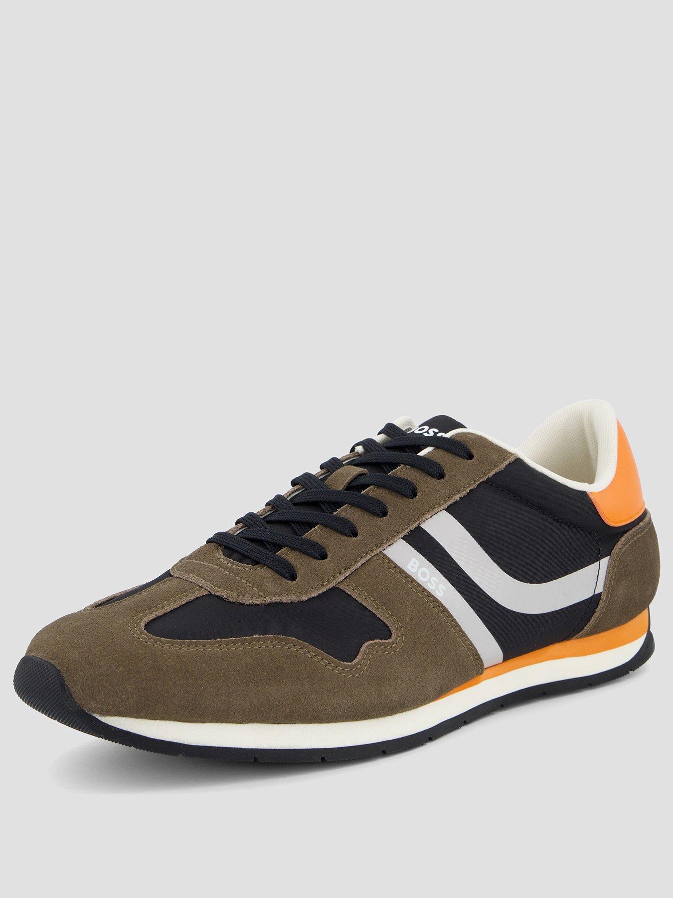 Image 2 of 7 of BOSS Orange Levon_Runn Nylon Mix Trainers - Brown