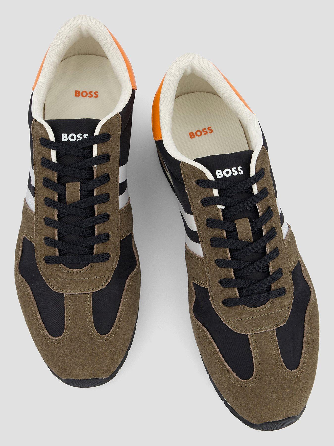 Image 3 of 7 of BOSS Orange Levon_Runn Nylon Mix Trainers - Brown