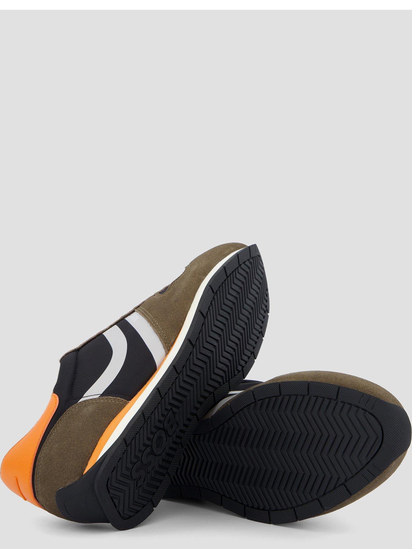 Image 4 of 7 of BOSS Orange Levon_Runn Nylon Mix Trainers - Brown