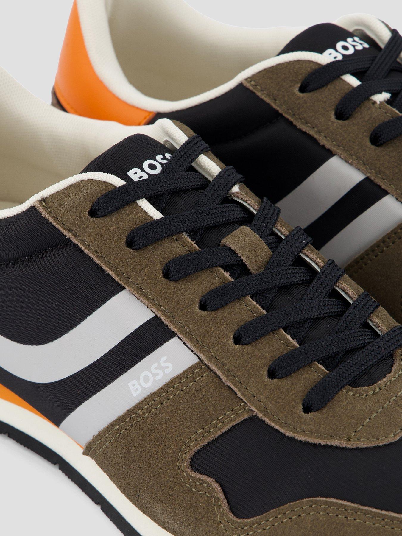 Image 5 of 7 of BOSS Orange Levon_Runn Nylon Mix Trainers - Brown