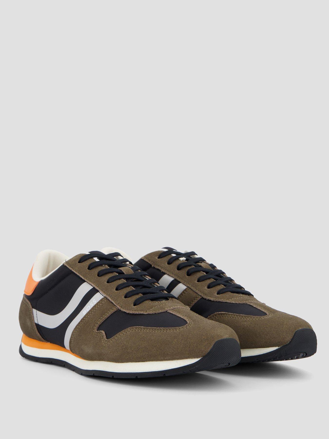 Image 6 of 7 of BOSS Orange Levon_Runn Nylon Mix Trainers - Brown