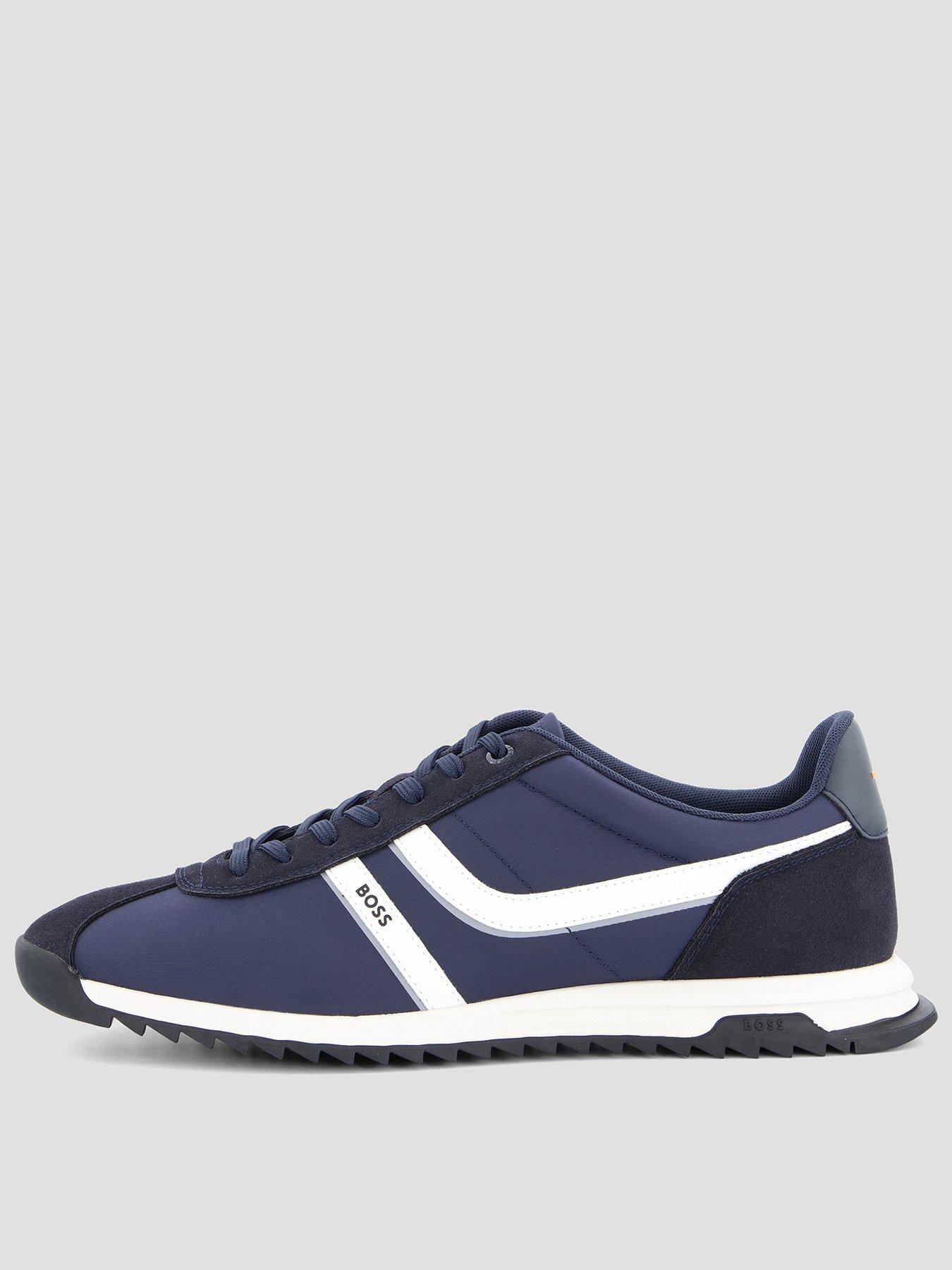 BOSS Orange Zayn Nylon Mix Low Profile Trainers - Navy