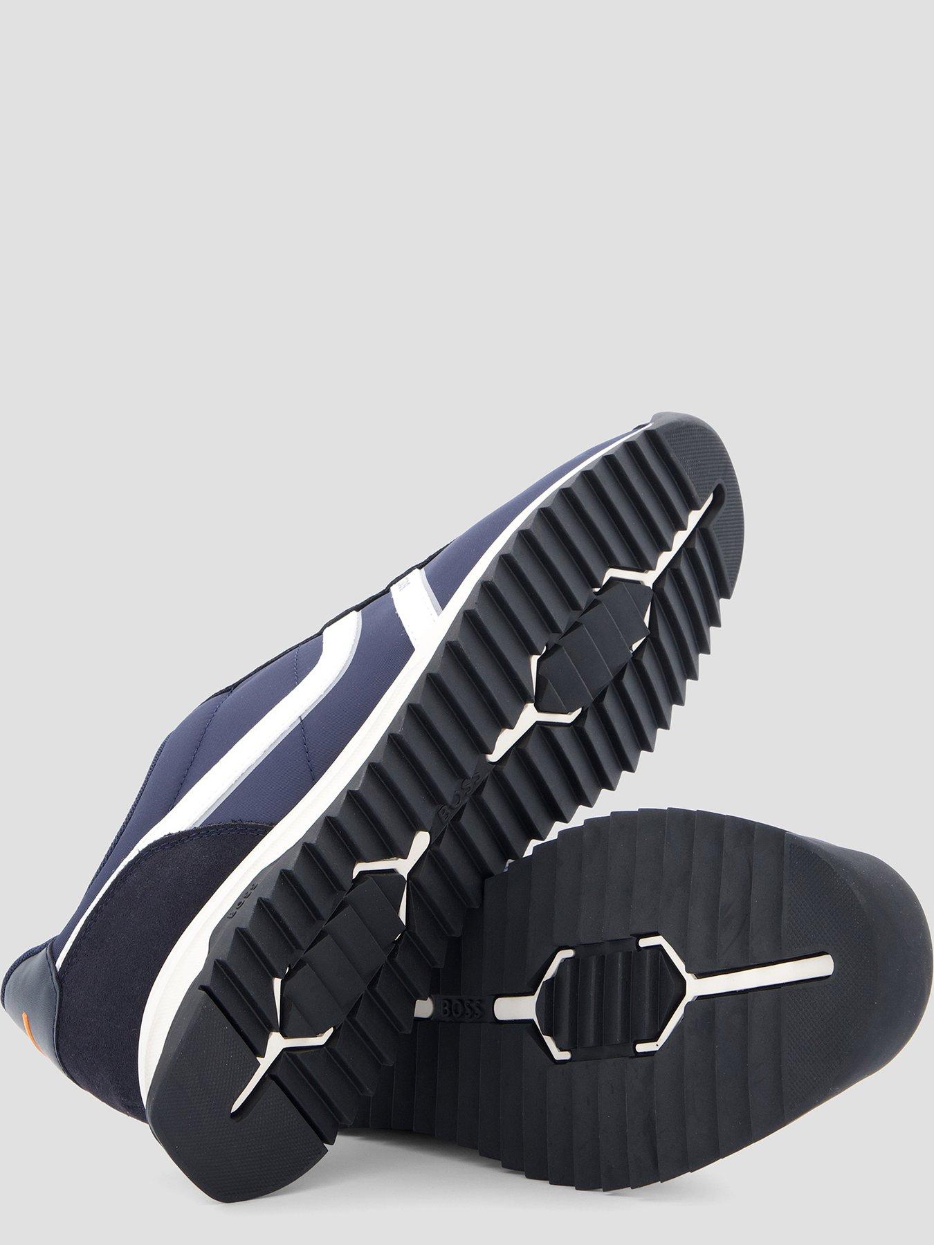 Image 4 of 7 of BOSS Orange Zayn Nylon Mix Low Profile Trainers - Navy