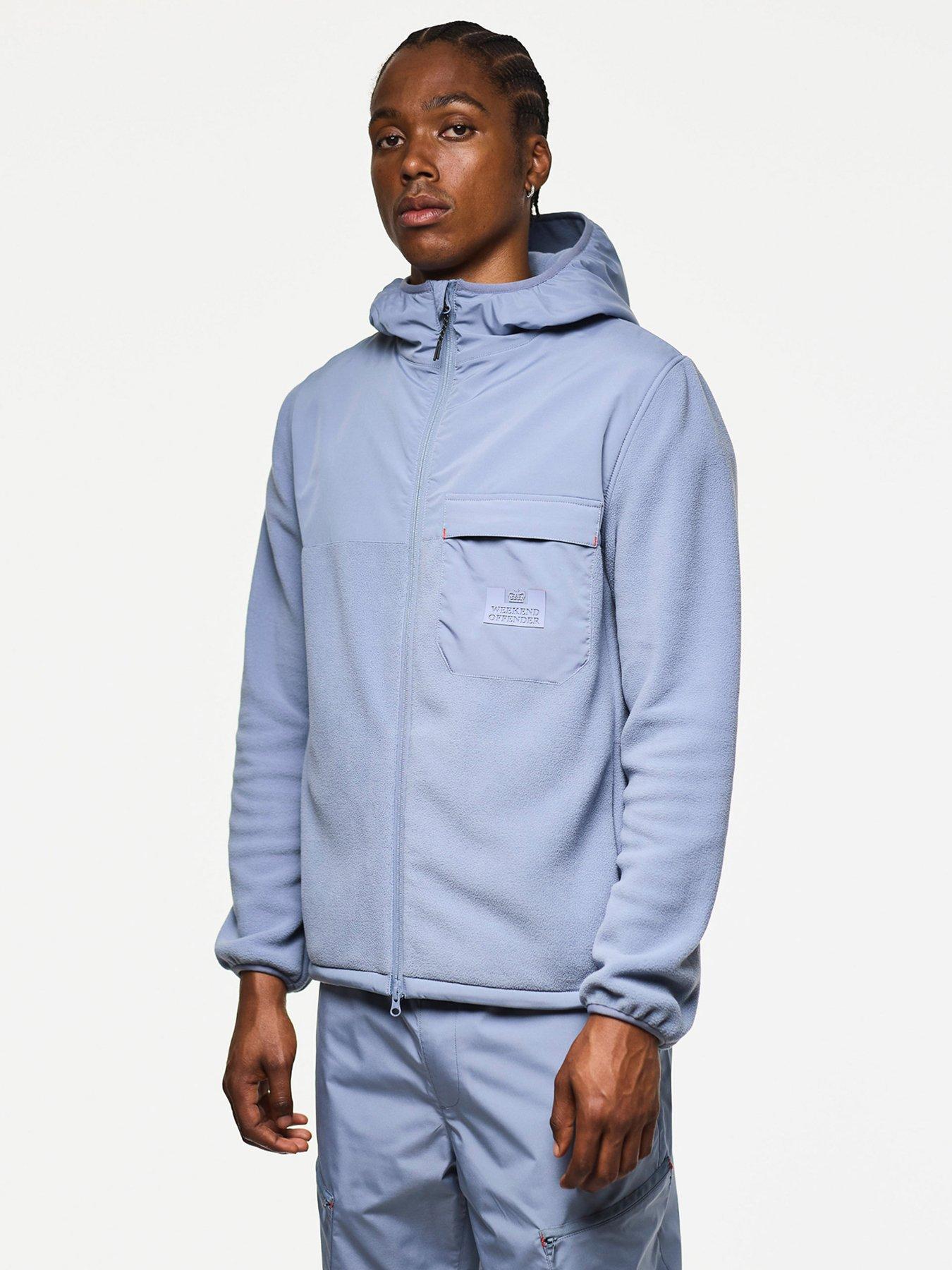 undefined Frusciante Polar Fleece Technical Hoodie - Blue