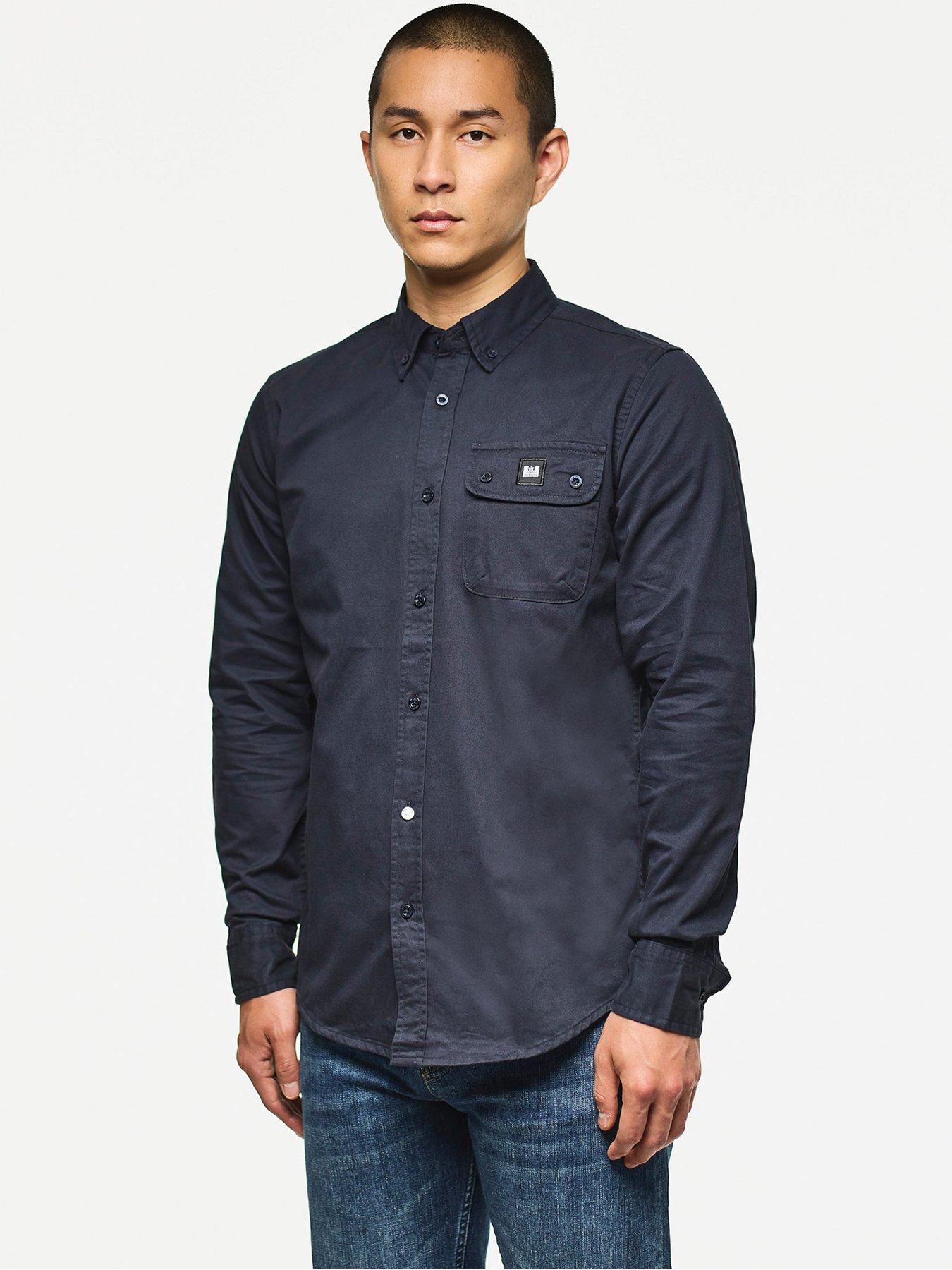 Weekend Offender Postiano Classic Long Sleeve Shirt - Navy
