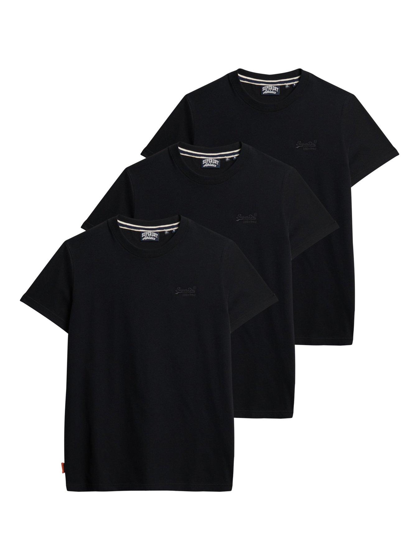 Image 2 of 4 of Superdry Essential Logo 3 Pack T-shirts - Black
