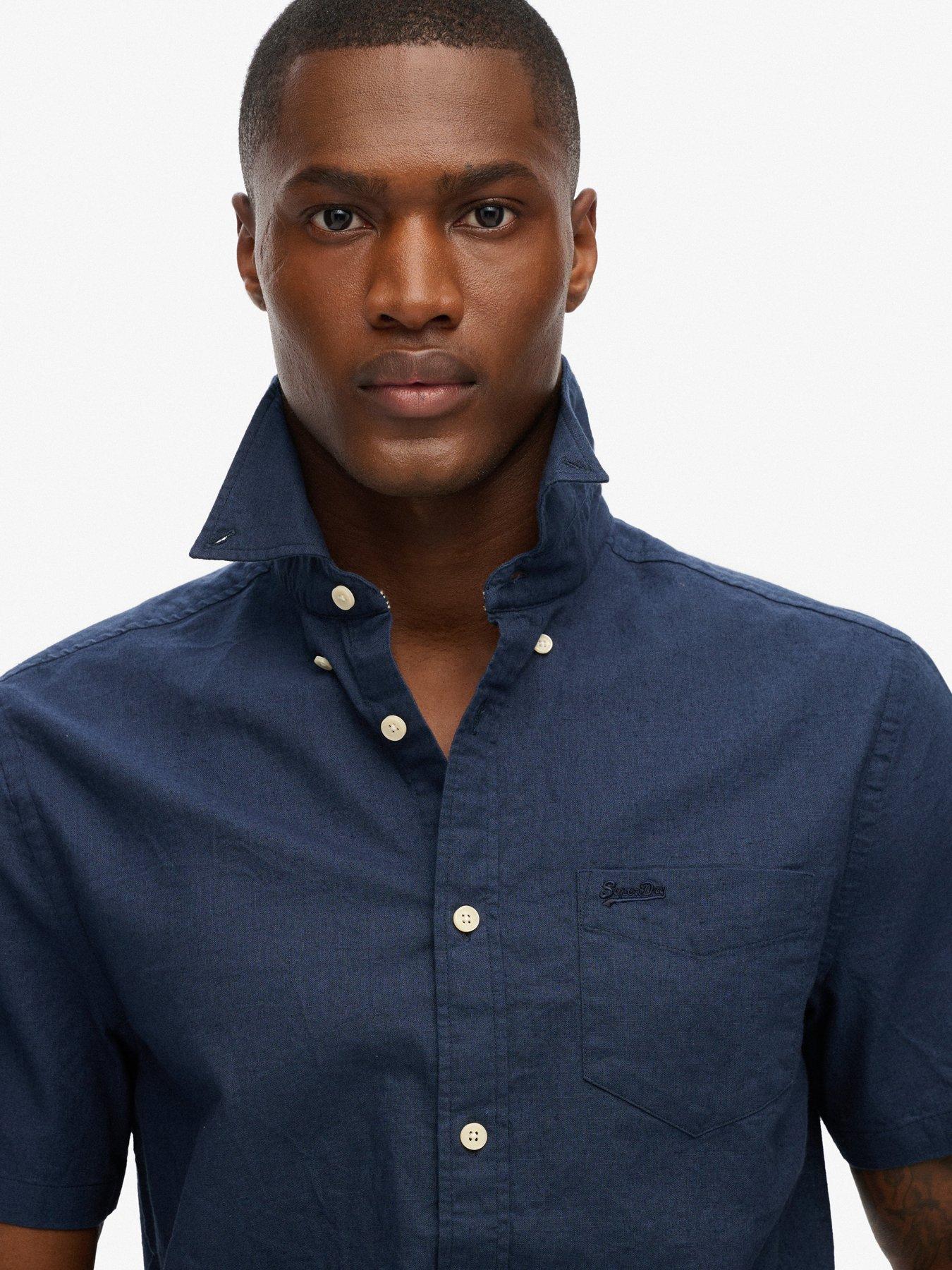 Image 4 of 4 of Superdry City Essential Linen Blend Short Sleeve Shirt