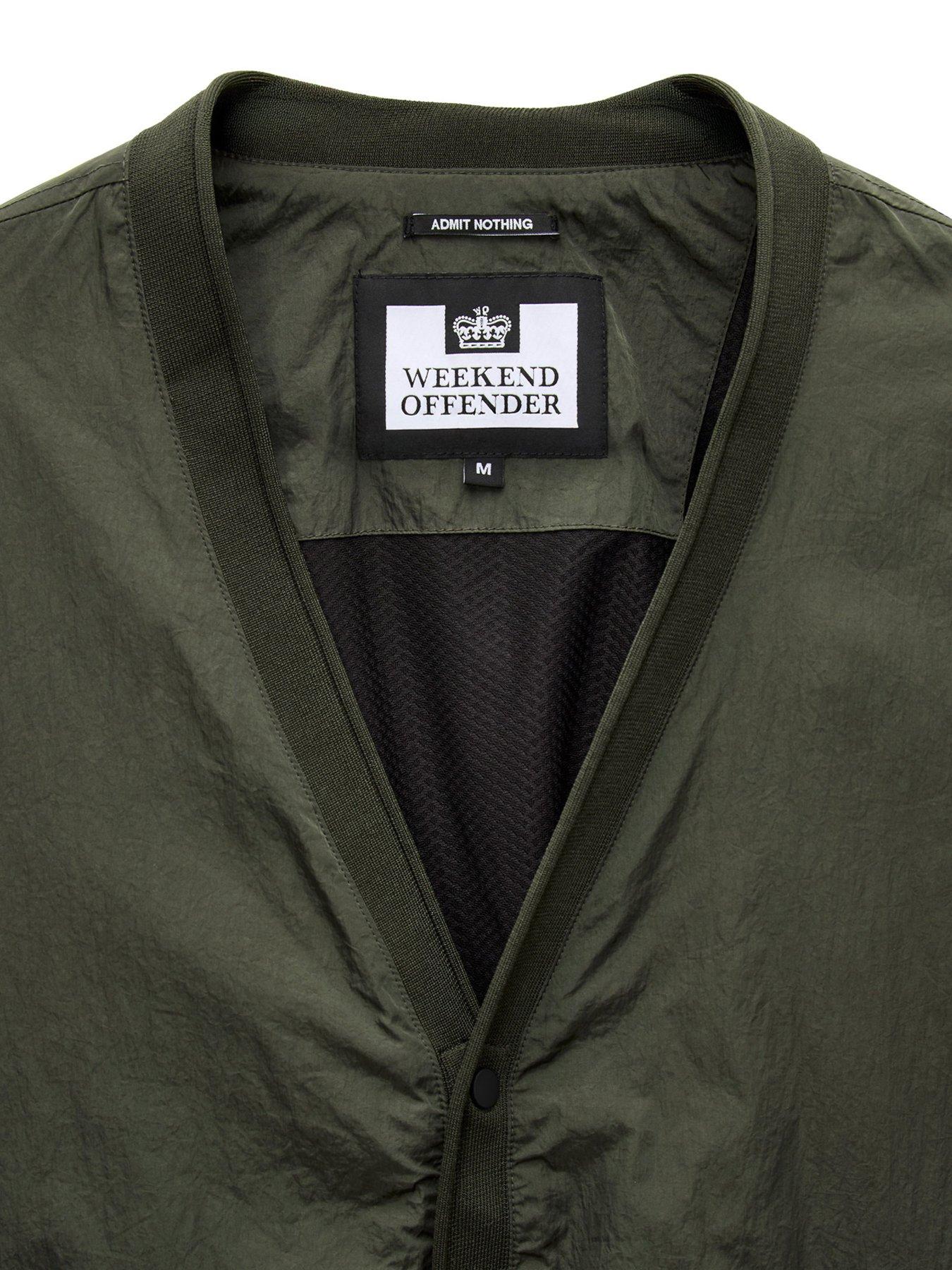 Image 5 of 6 of Weekend Offender Offender Cardigan Overshirt - Dark Green