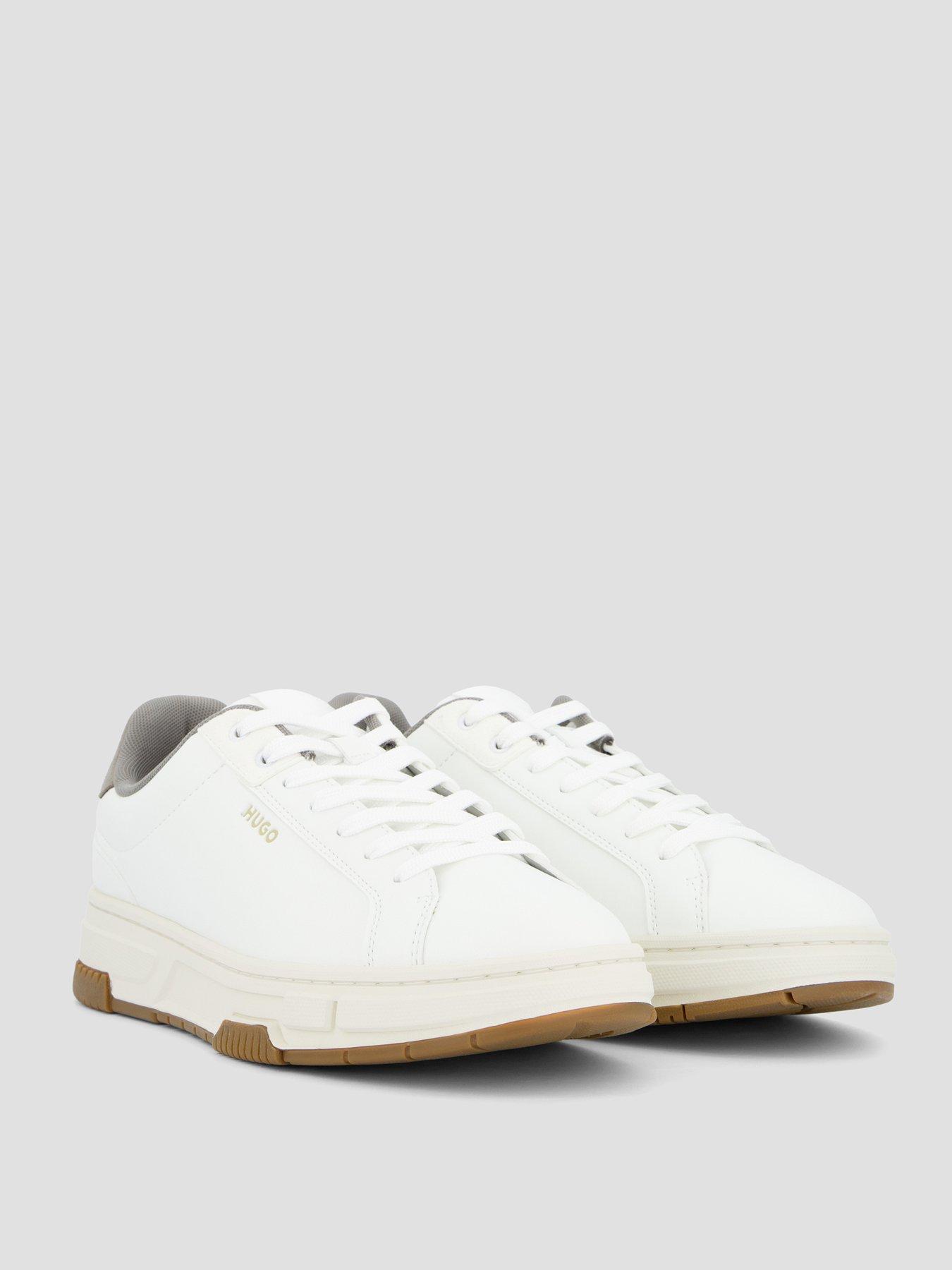 Image 6 of 7 of HUGO Yarrow Tenn PU Trainers - White