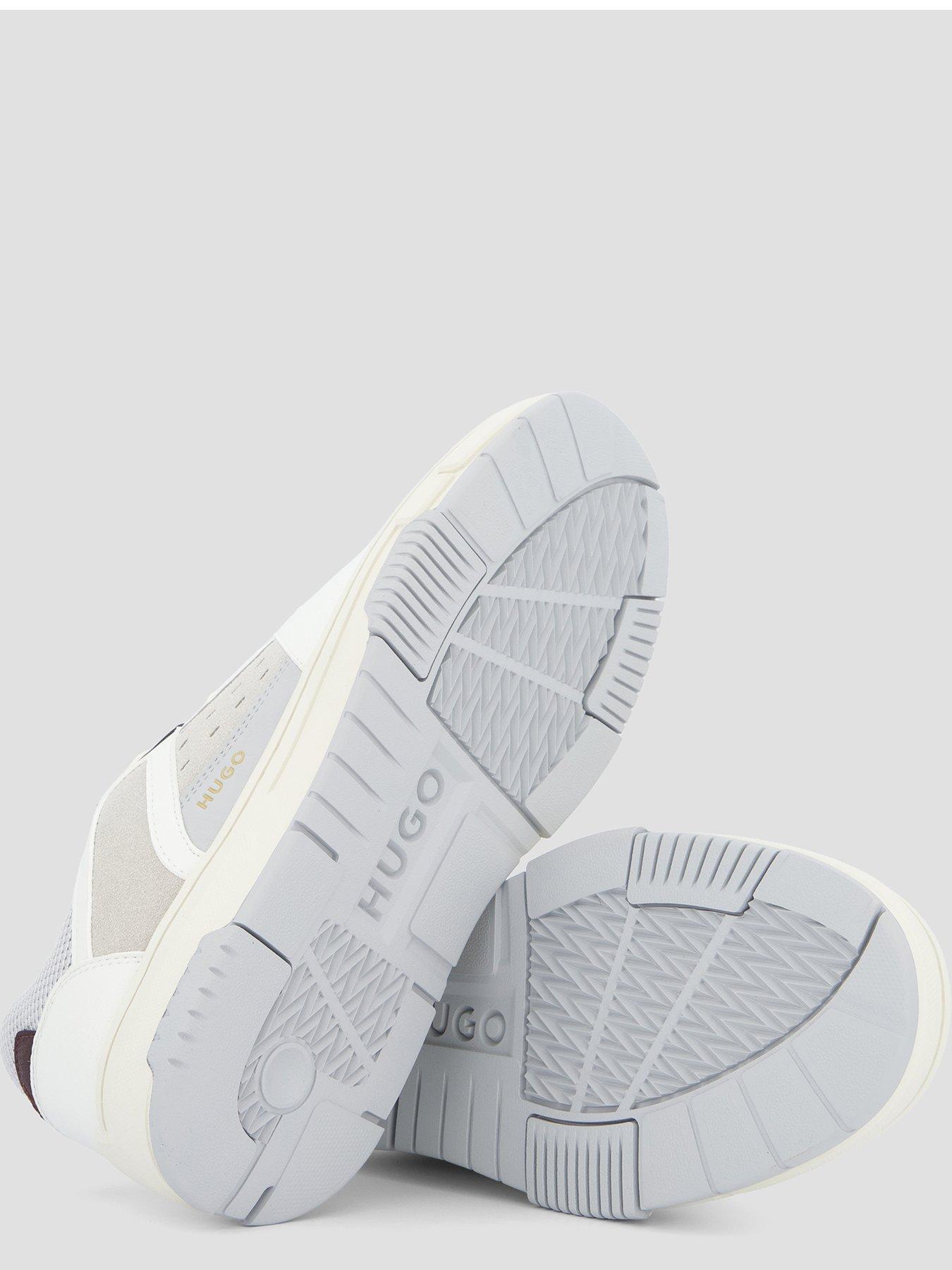 Image 4 of 7 of HUGO Yarrow Tenn PU Suede Trainers - White