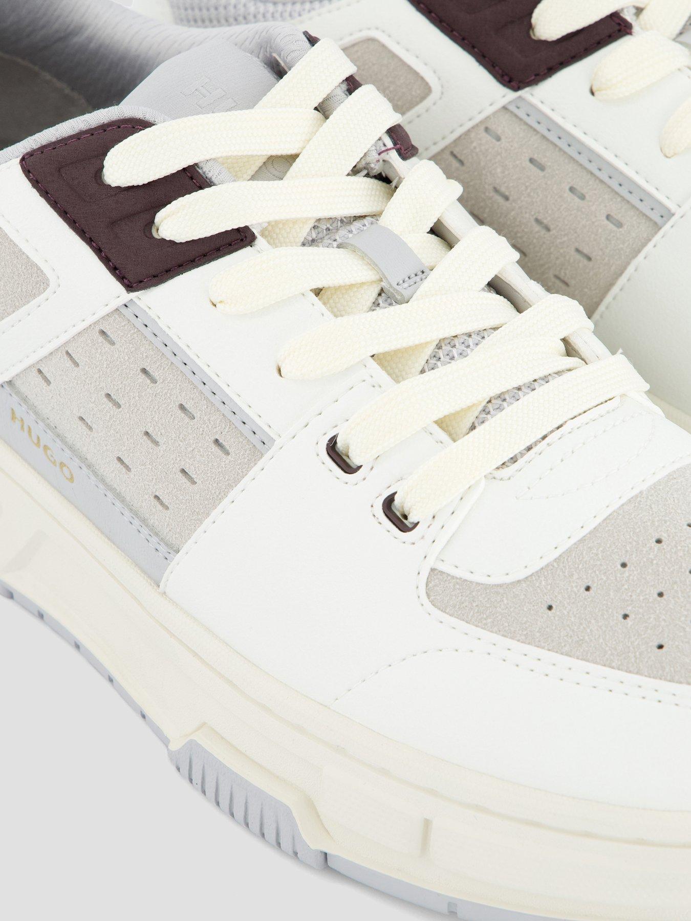Image 5 of 7 of HUGO Yarrow Tenn PU Suede Trainers - White