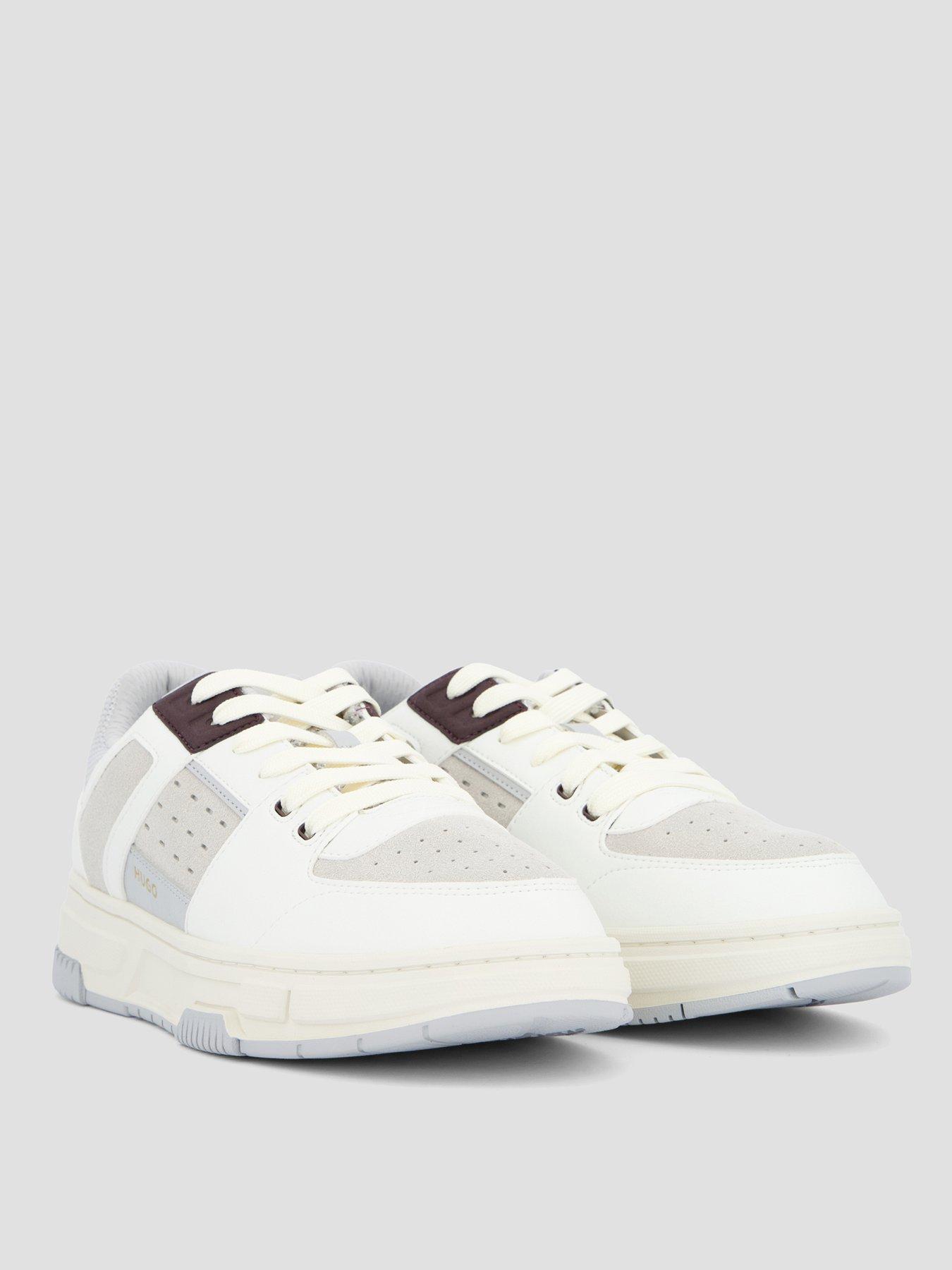 Image 6 of 7 of HUGO Yarrow Tenn PU Suede Trainers - White