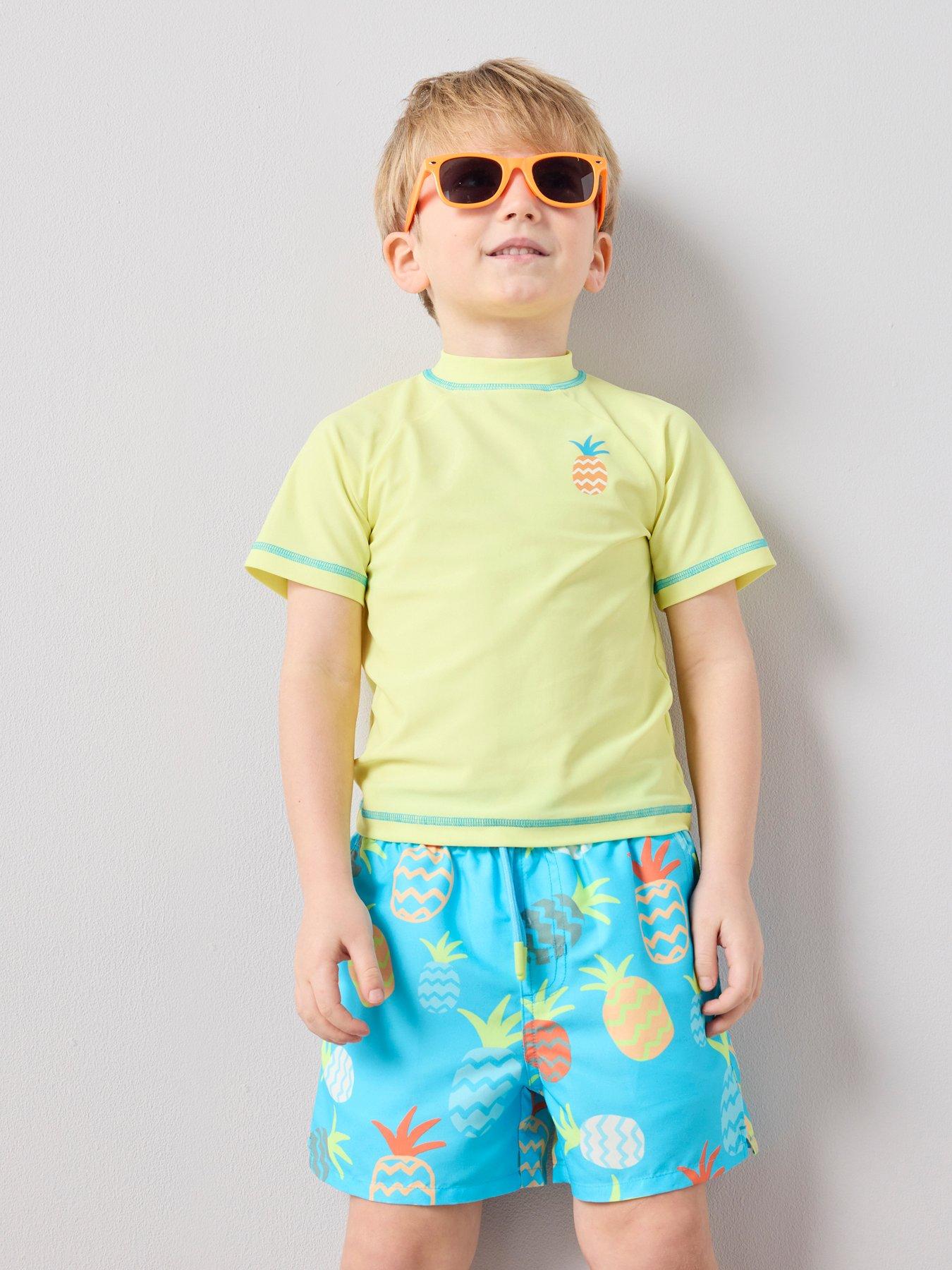 The Very Collection Boys Fruit Rash Vest and Swim Shorts Set - Multi