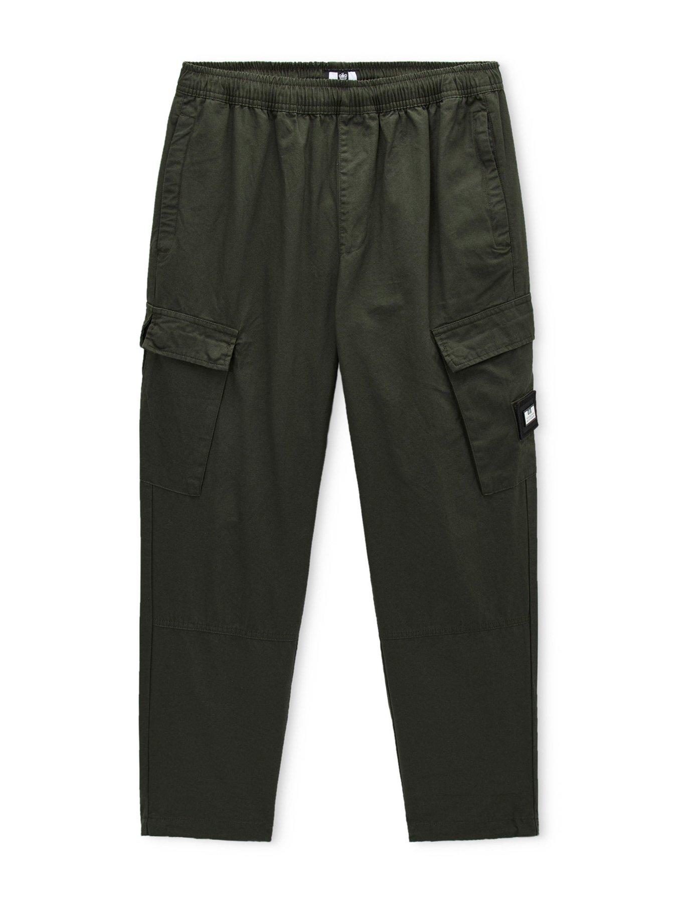 image of weekend-offender-eldon-cargo-trousers-dark-green