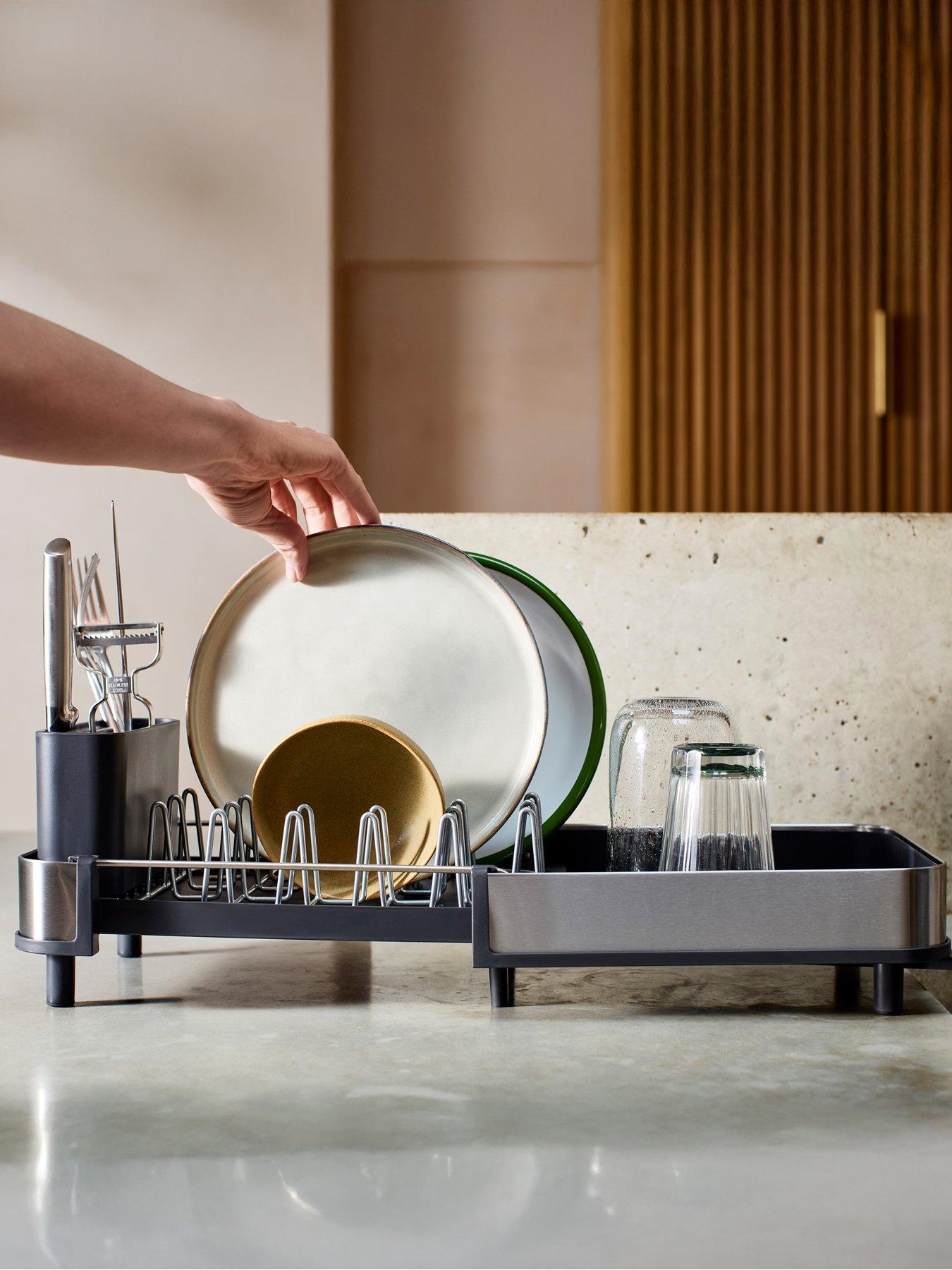 Image 1 of 7 of Joseph Joseph Extend Slim Steel Dish Rack (grey)