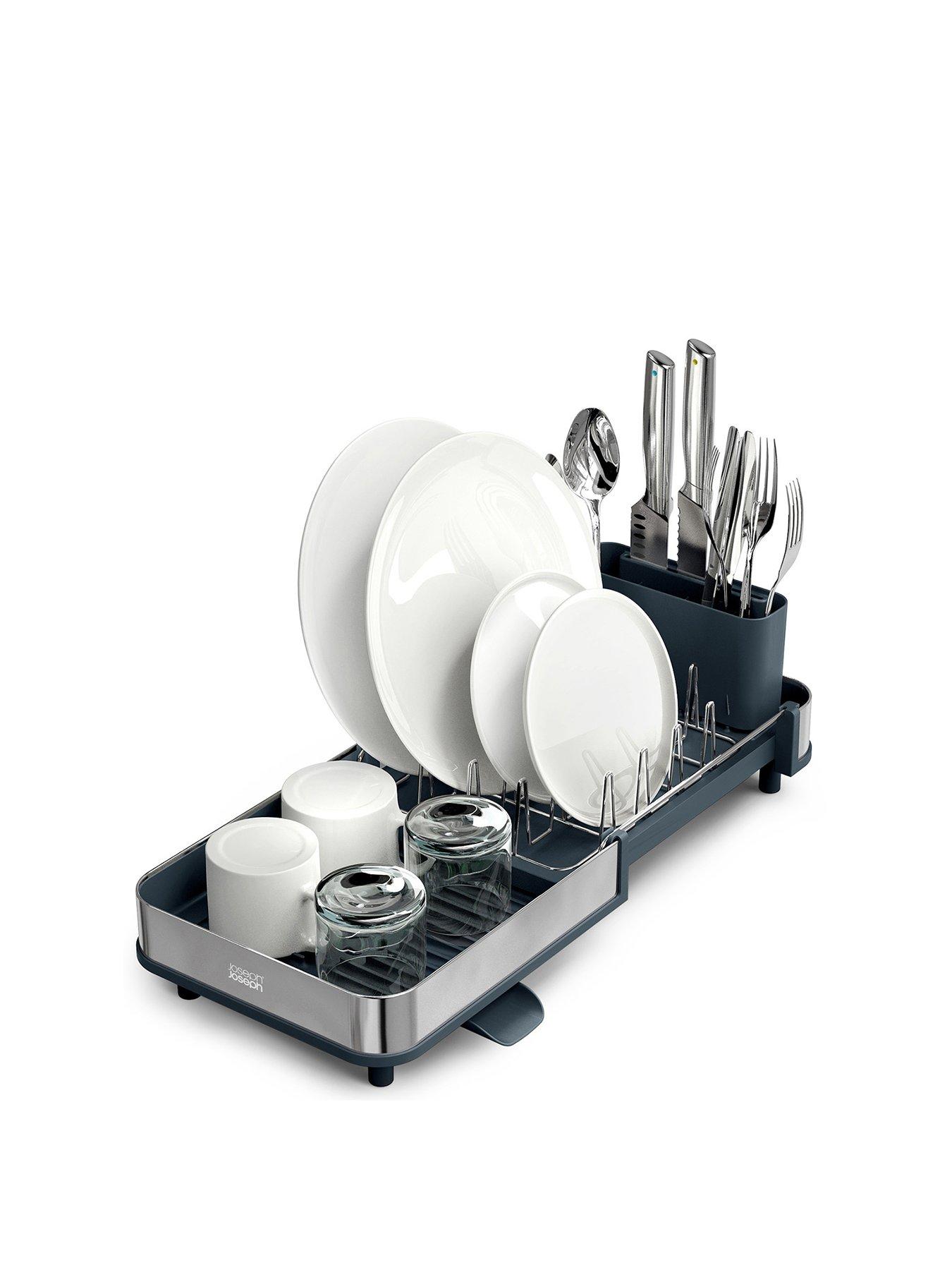 Image 2 of 7 of Joseph Joseph Extend Slim Steel Dish Rack (grey)