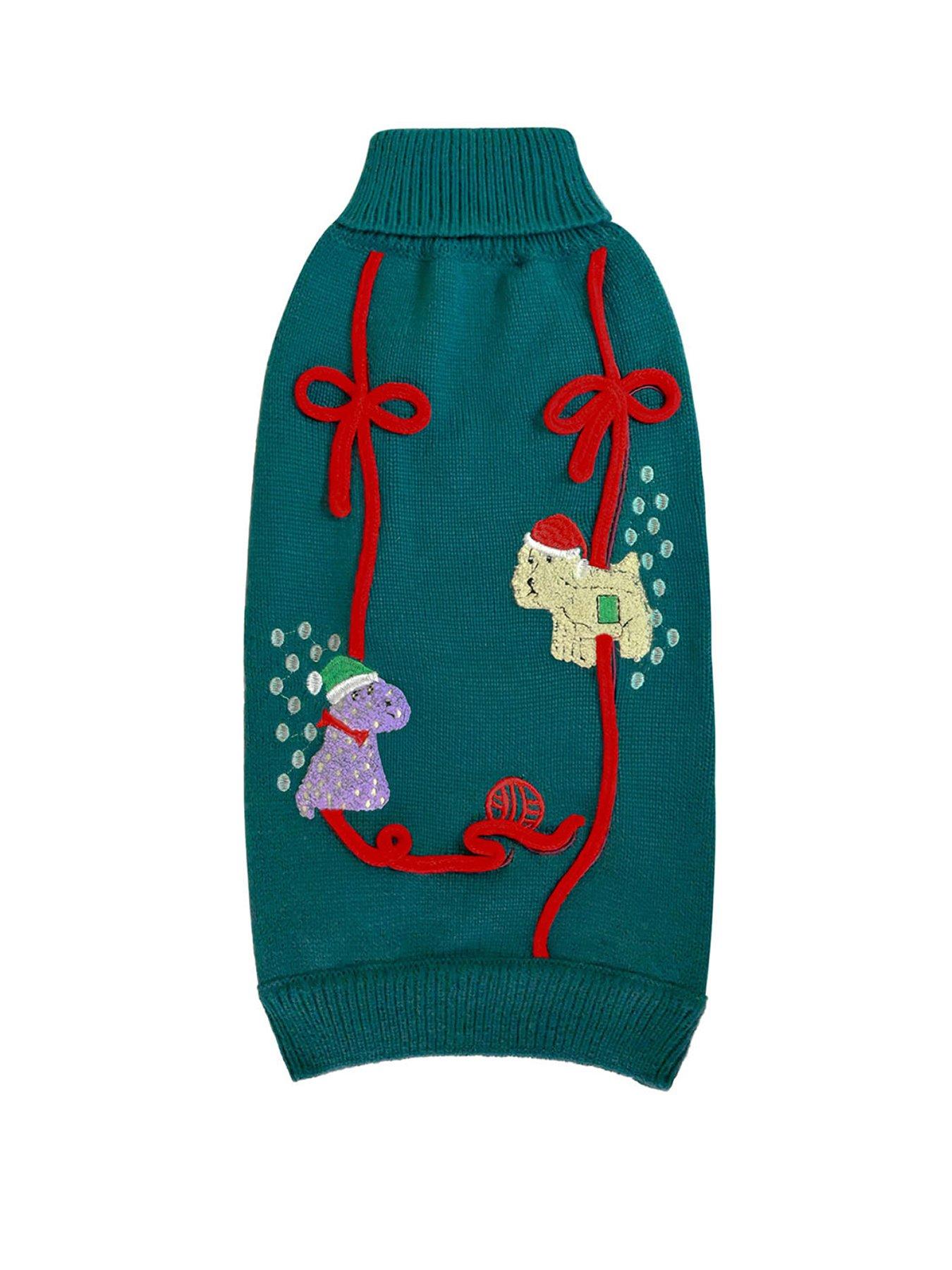 Image 1 of 4 of Cath Kidston Dogs &amp; Roses Xmas Jumper