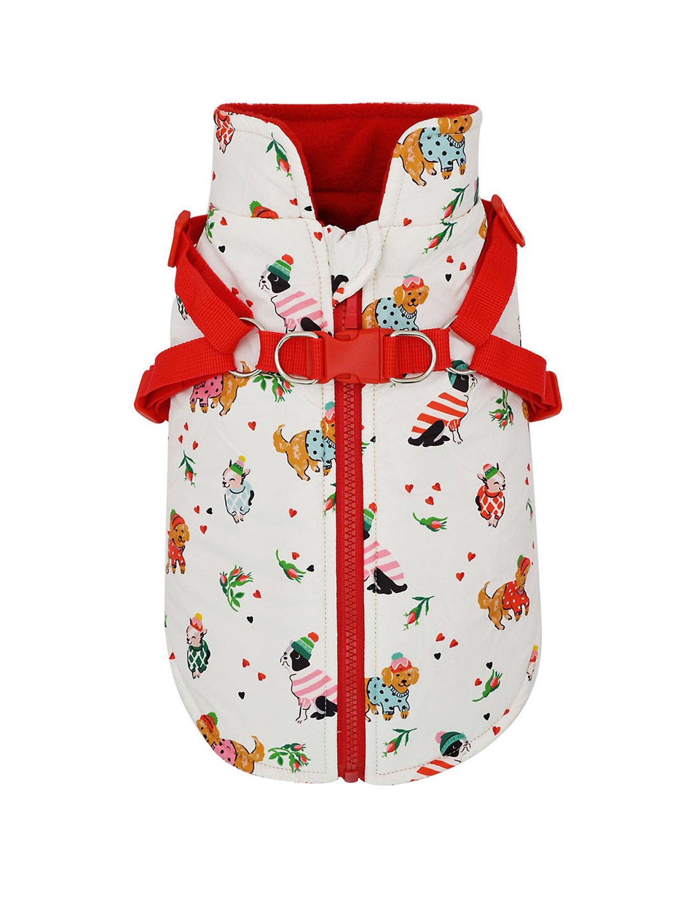 Image 1 of 5 of Cath Kidston Dogs &amp; Roses Dog Coat &amp; Harness