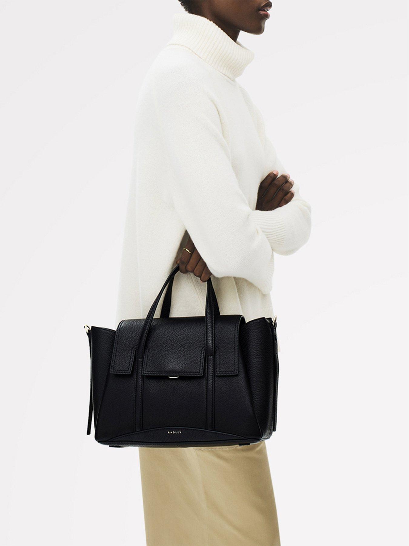  image of radley-the-chancery-medium-flapover-leather-grab-bag-black