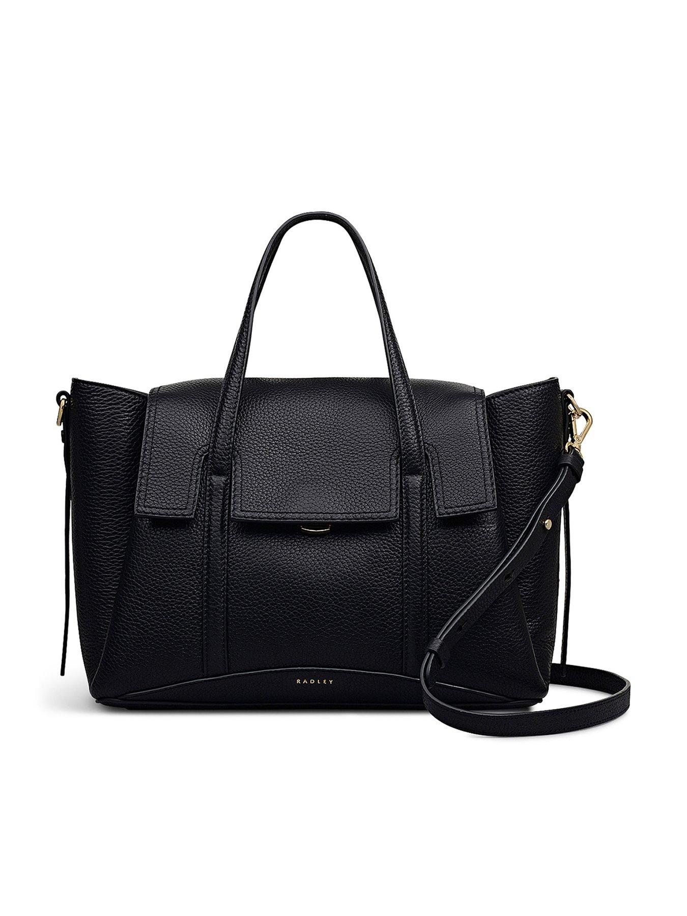 Image 1 of 6 of Radley The Chancery Medium Flapover Grab Bag - Black&nbsp;