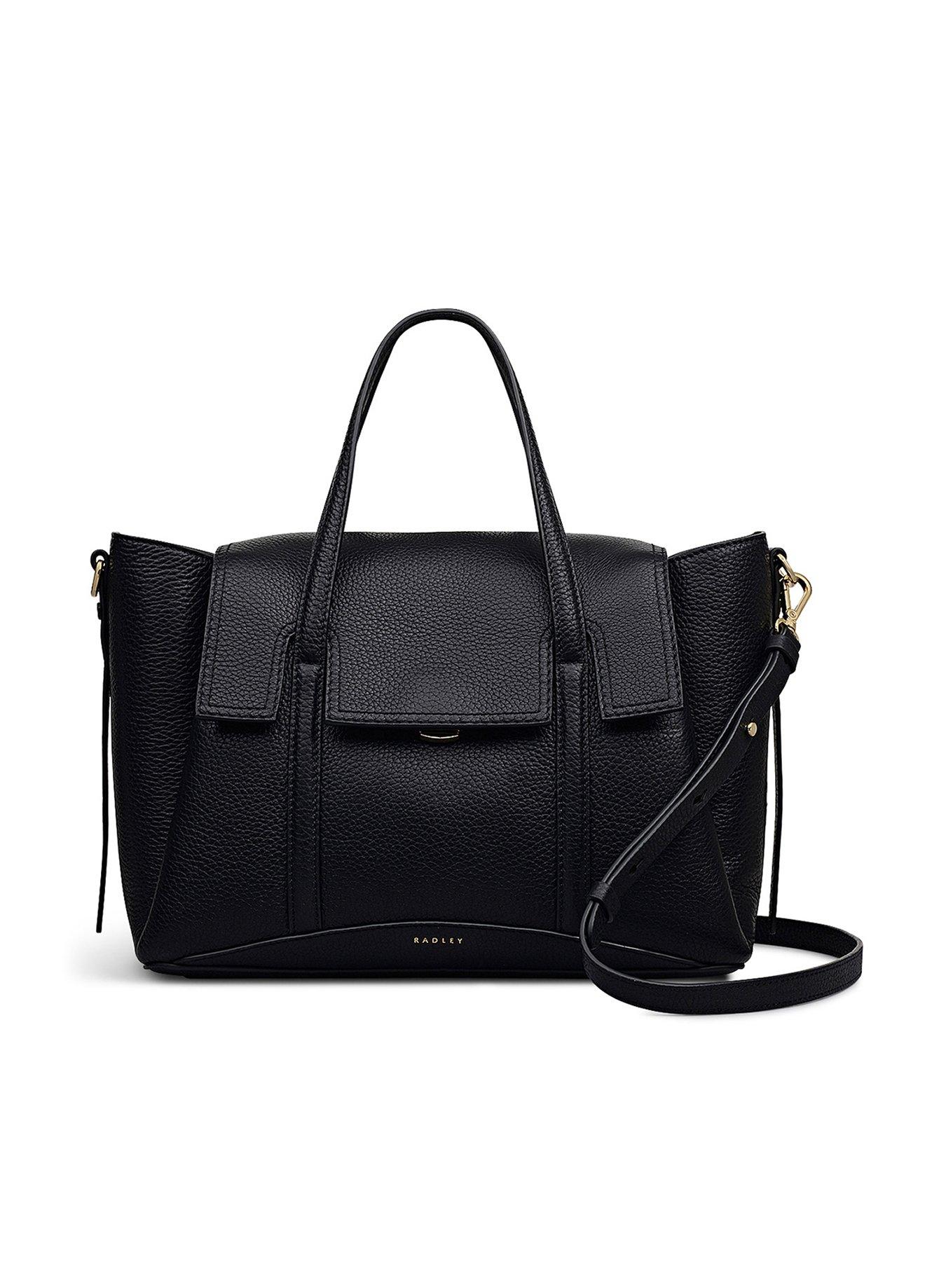  image of radley-the-chancery-medium-flapover-leather-grab-bag-black
