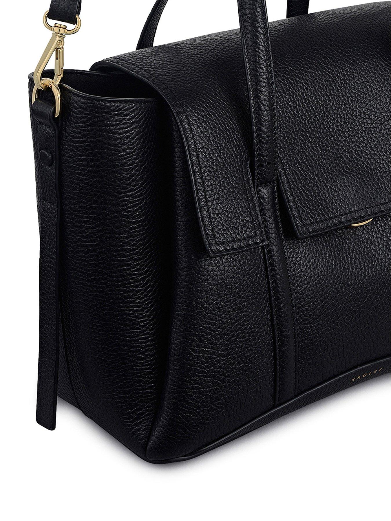  image of radley-the-chancery-medium-flapover-leather-grab-bag-black