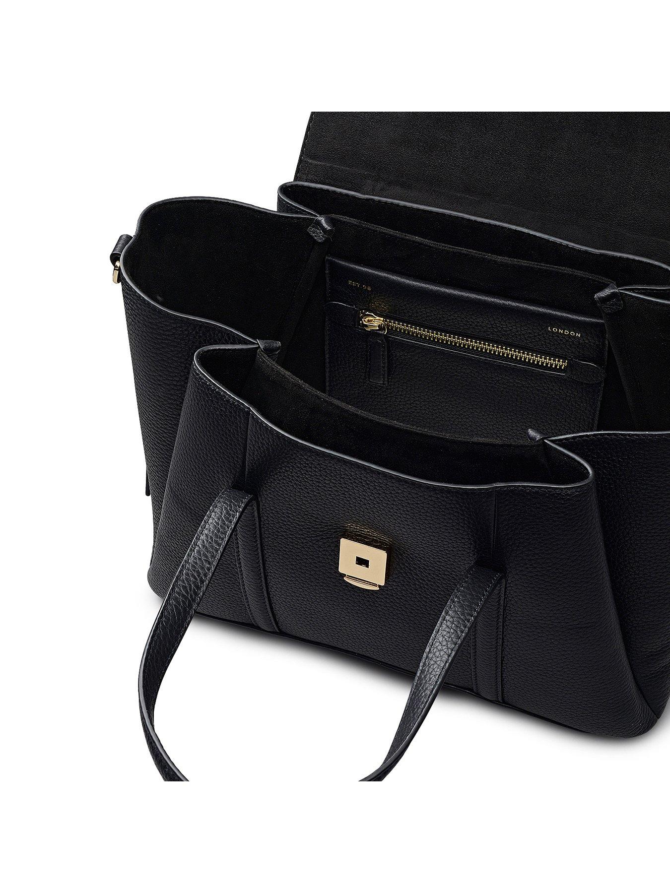 Image 5 of 6 of Radley The Chancery Medium Flapover Grab Bag - Black&nbsp;