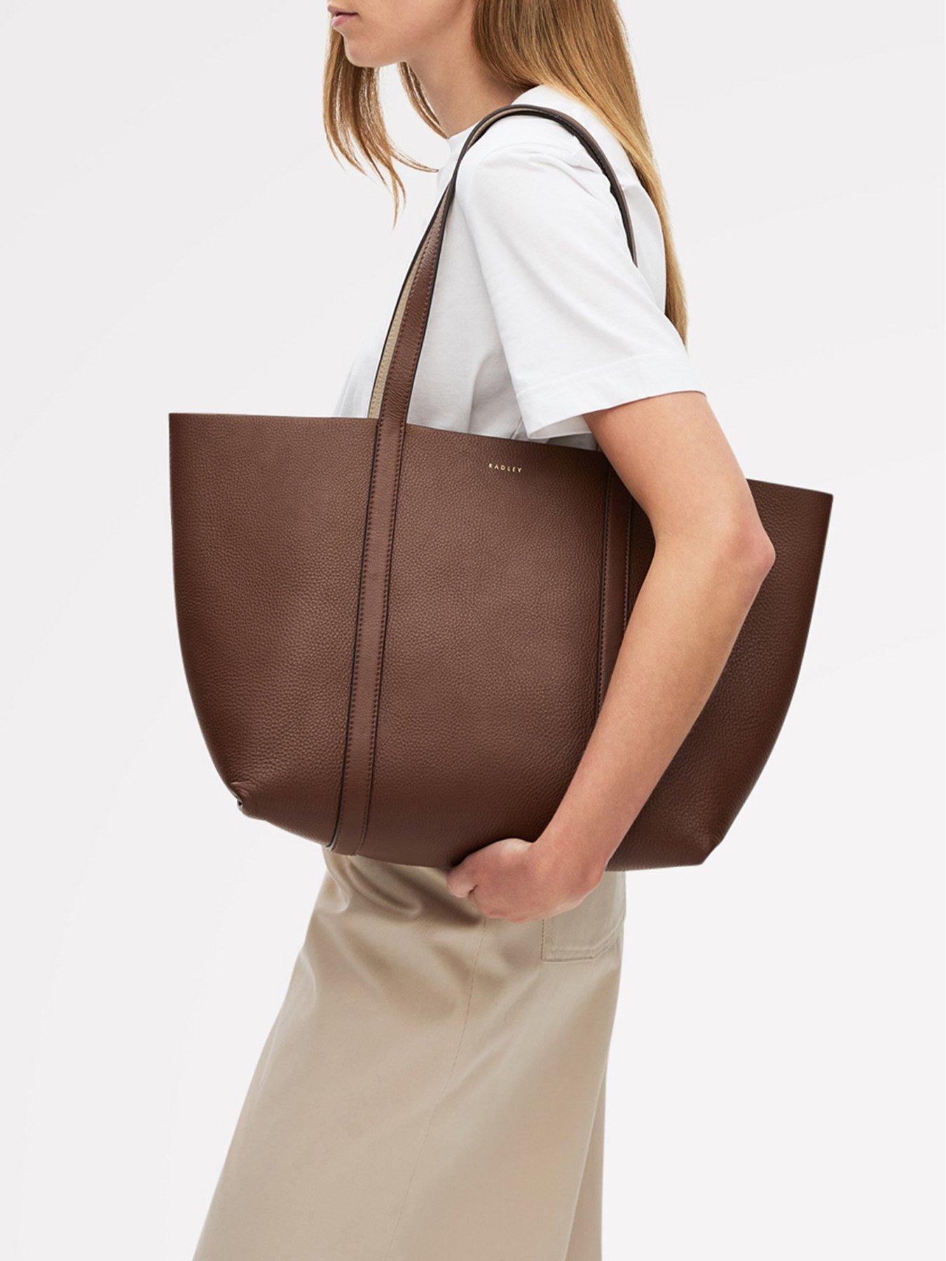Radley Hanbury Row Large Open Top Tote Bag - Brown/Taupe