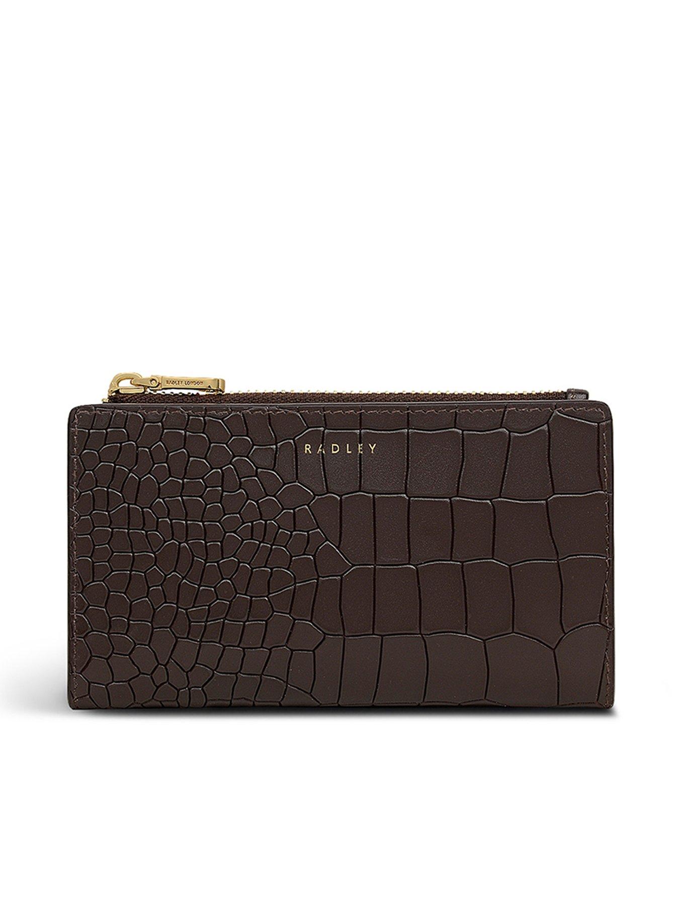 Radley Coin Street Faux Croc Medium Ziptop Purse - Brown