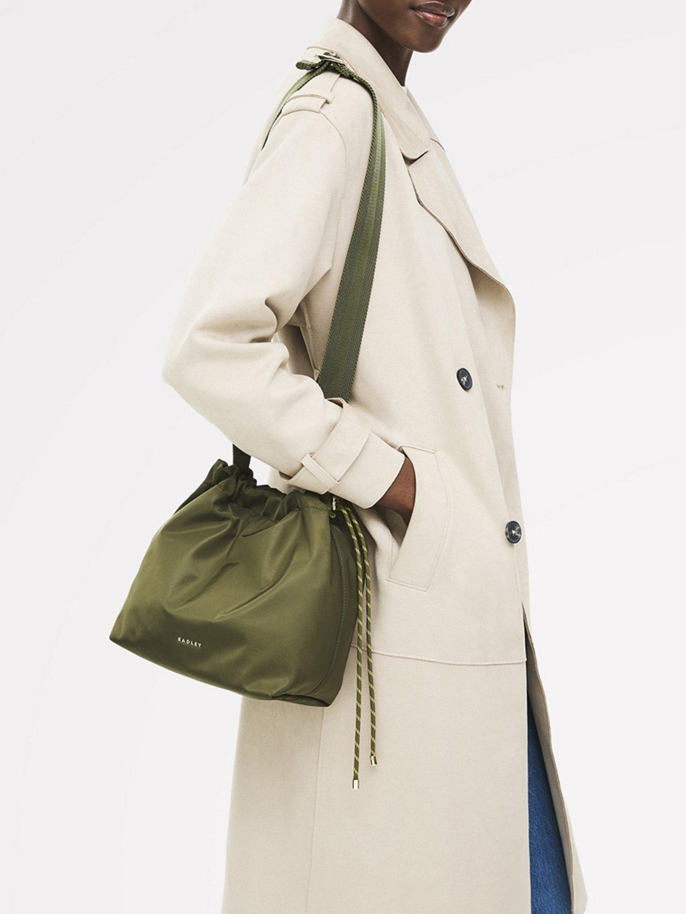 Radley Eden Row Small Nylon Crossbody Drawstring Bag - Khaki
