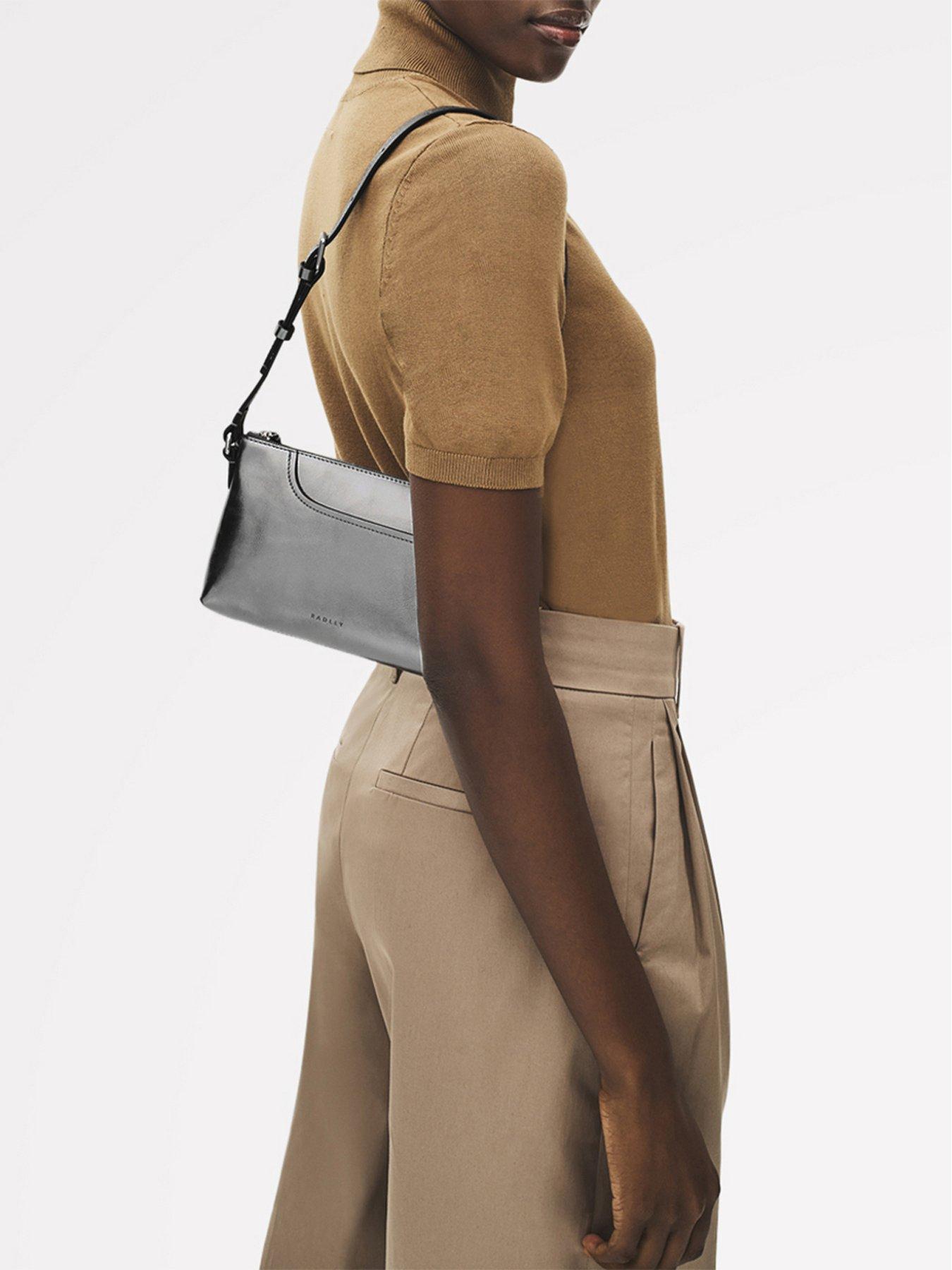 Radley Pockets Faux Snake Mini Ziptop Ew Shoulder - Metallic