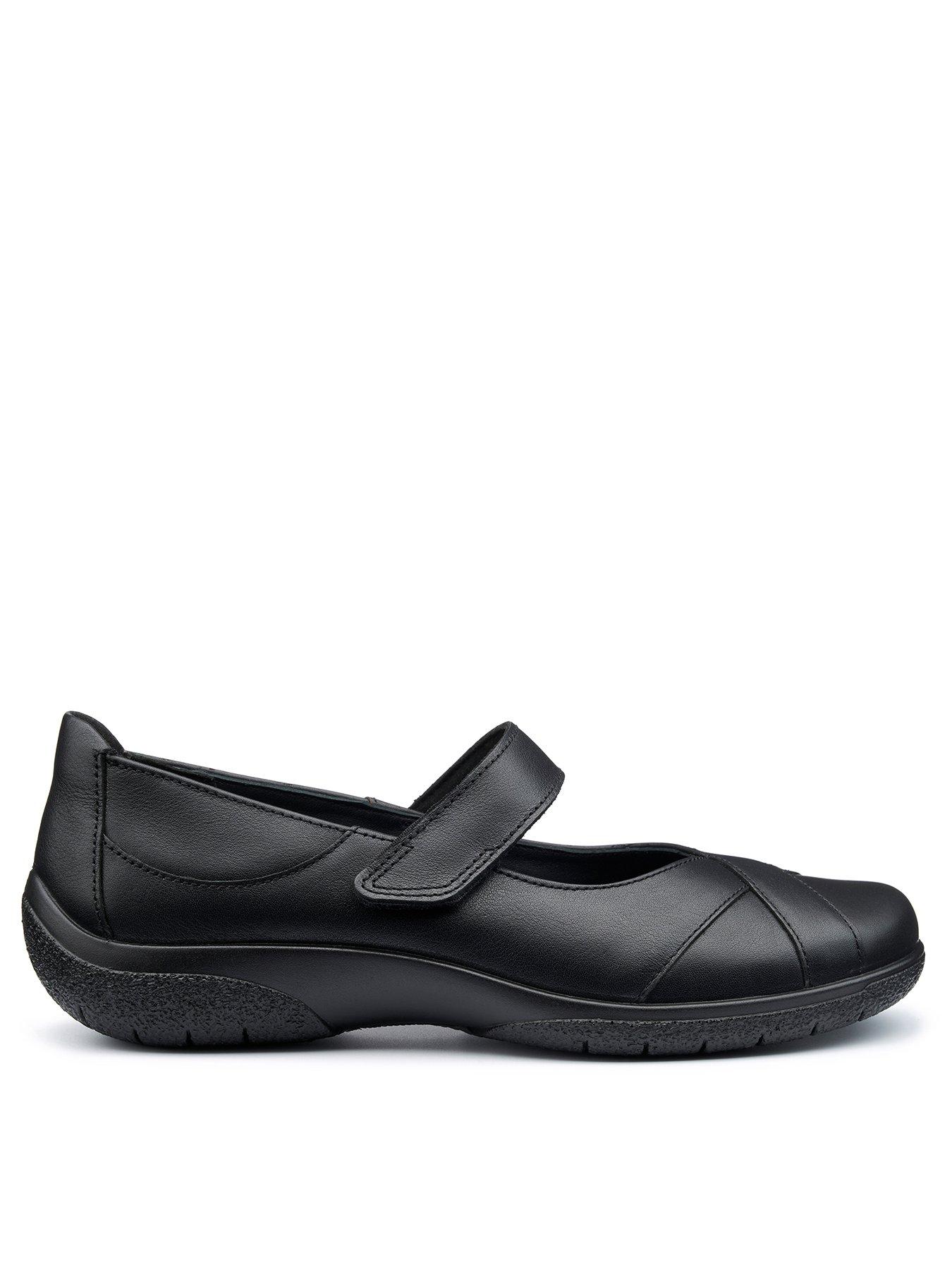 Hotter Hope Leather Strap Shoe - Black