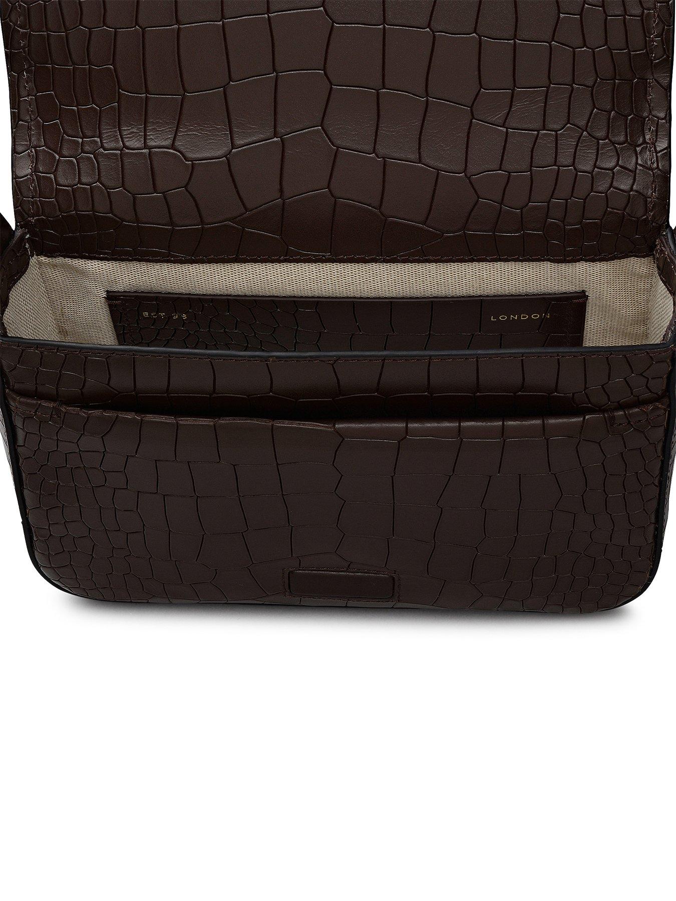  image of radley-westwell-lane-faux-cros-small-flapover-crossbody-bag-brown