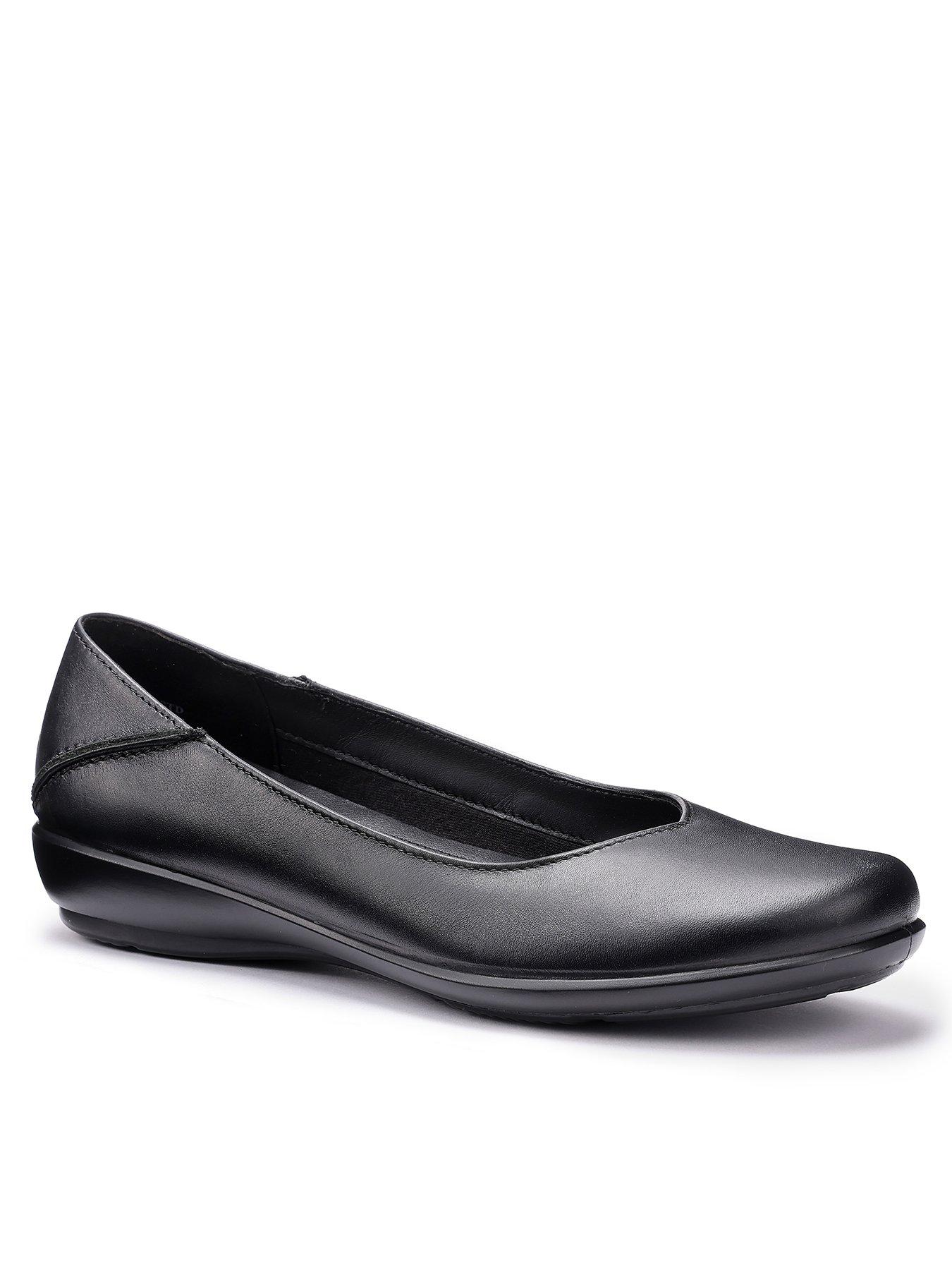 Image 2 of 4 of Hotter Birdie Wide Fit Leather Ballerina Shoe - Black