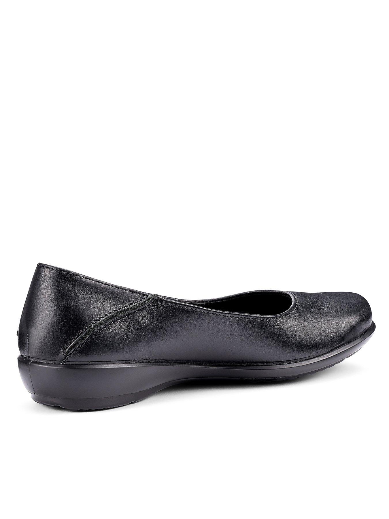 Image 3 of 4 of Hotter Birdie Wide Fit Leather Ballerina Shoe - Black