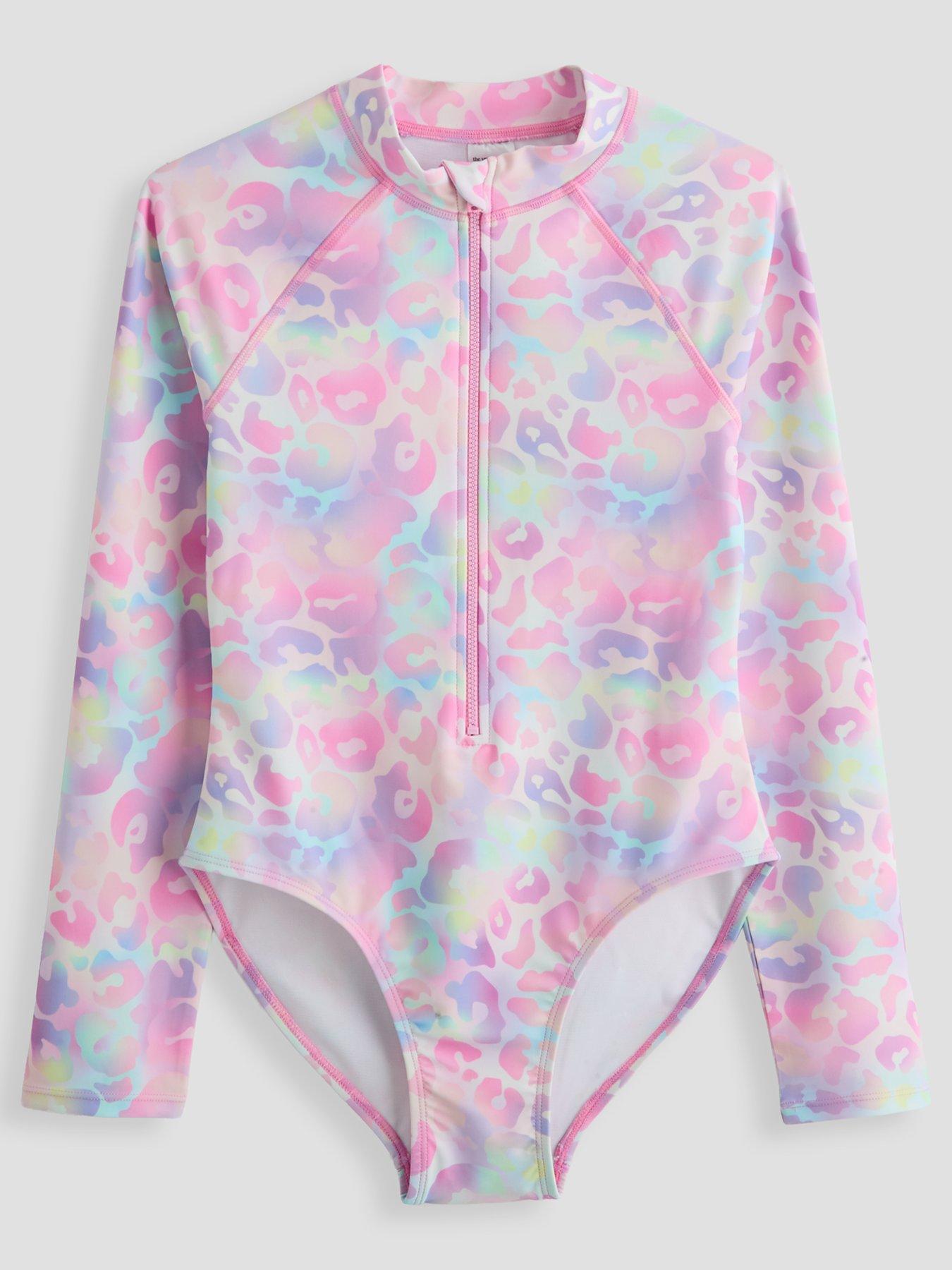 the-very-collection-girls-pastel-leopard-zip-up-long-sleeve-swim-pink