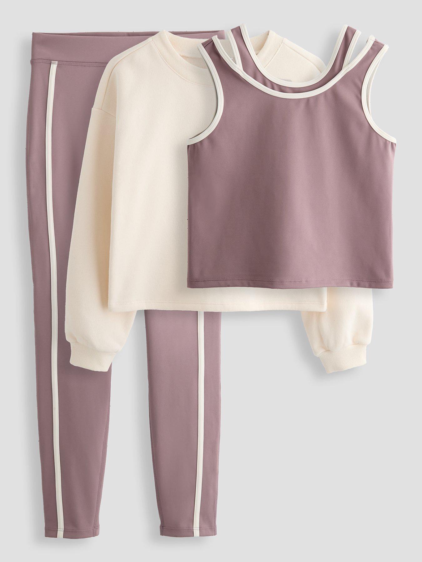 The Very Collection Girls 3 Piece Sportswear Hoody Set - Beige