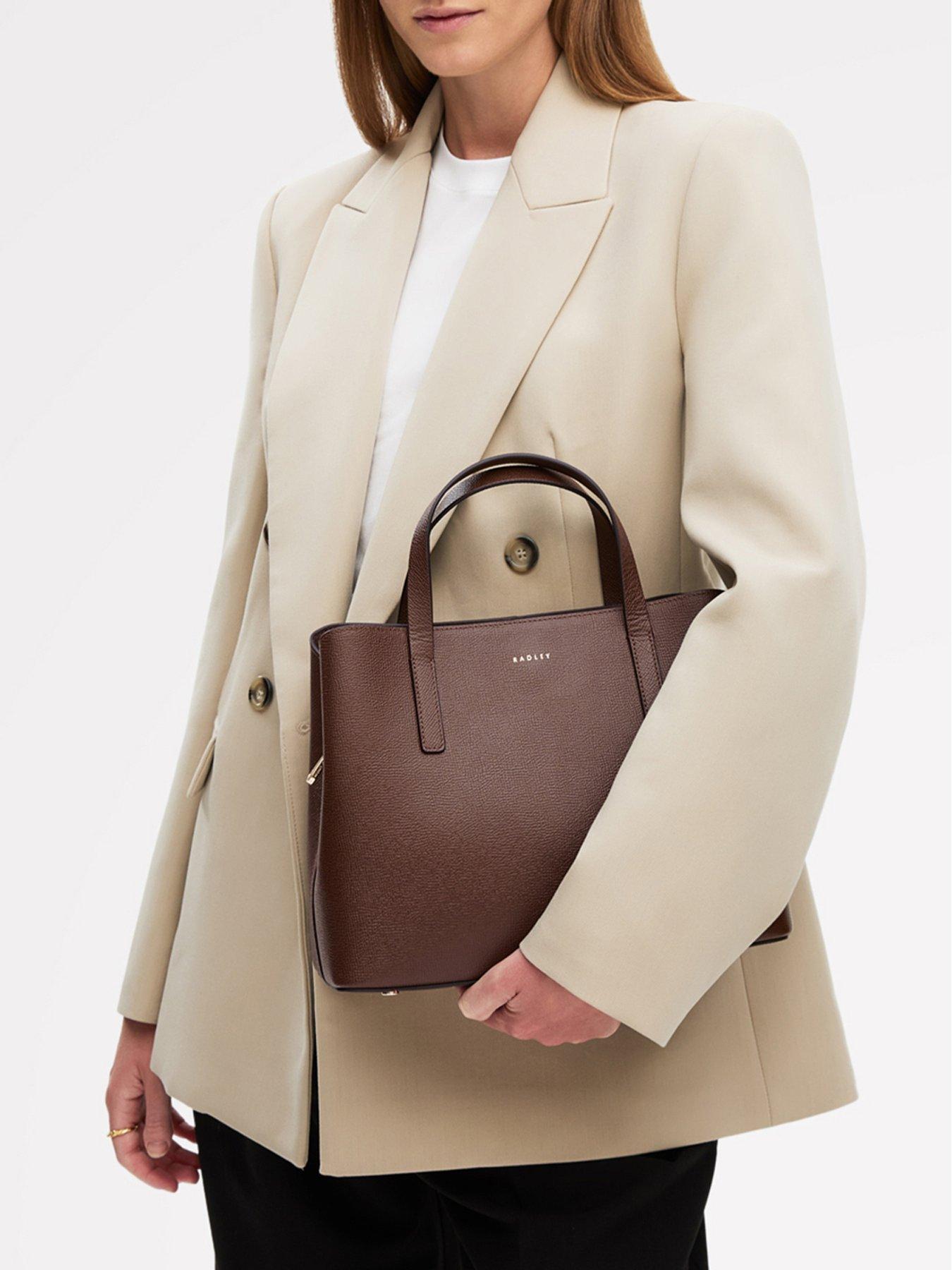 Radley Dukes Place Texture Medium Ziptop Grab Bag - Brown