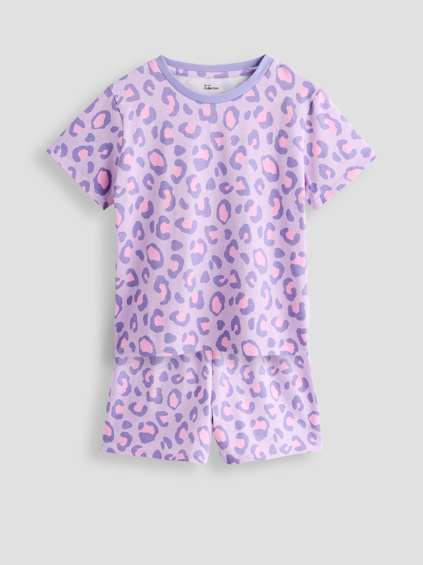Image 4 of 5 of The Very Collection Girls 3 Pack Animal Print Short Pyjamas - Multi