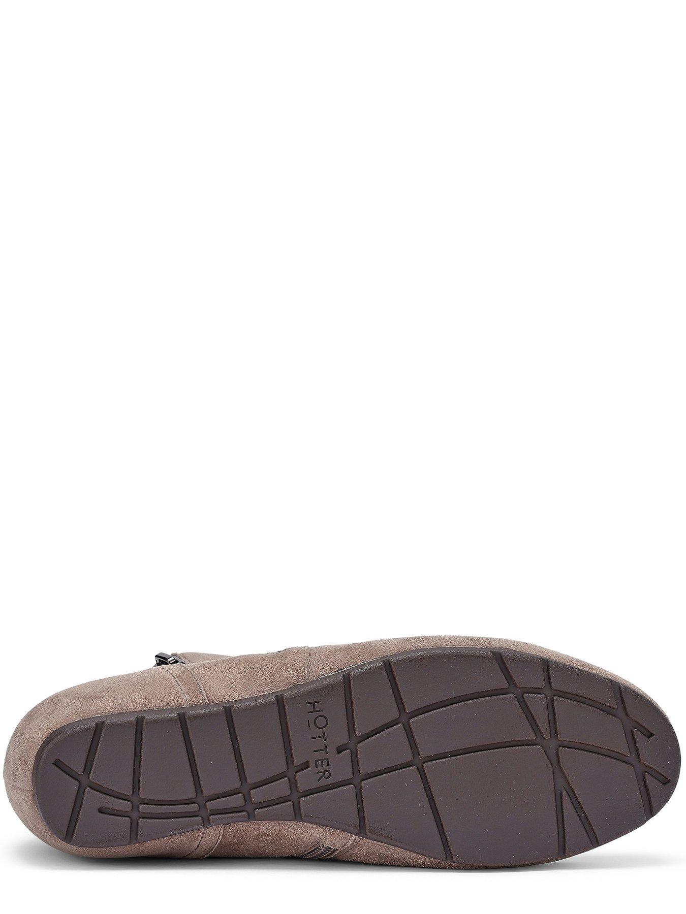 Image 5 of 5 of Hotter Avebury Wide Fit Suede Wedge Boot - Beige