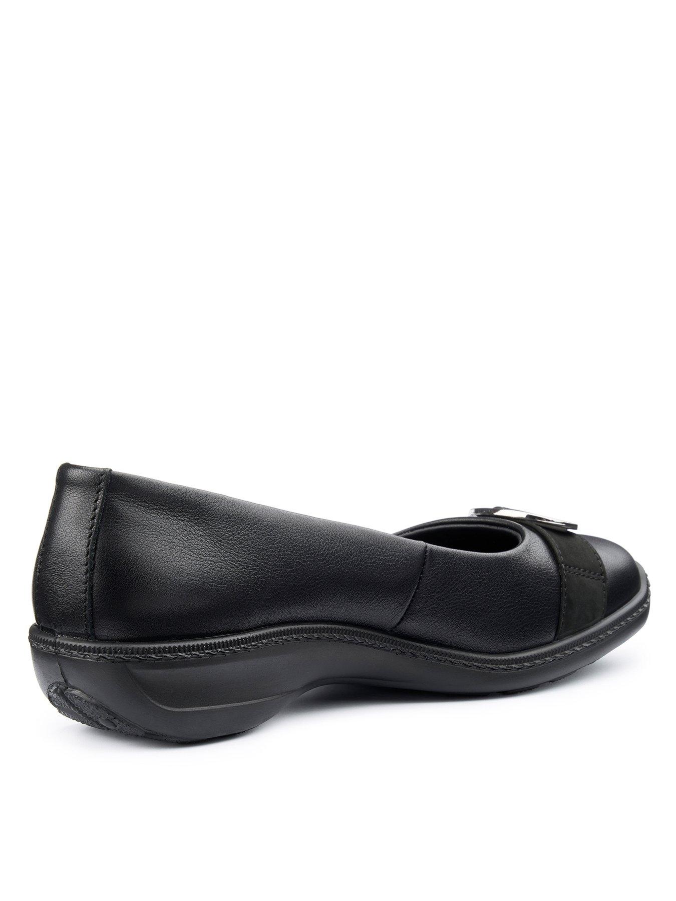 Image 3 of 5 of Hotter Grace Leather Ballerina Shoe - Black