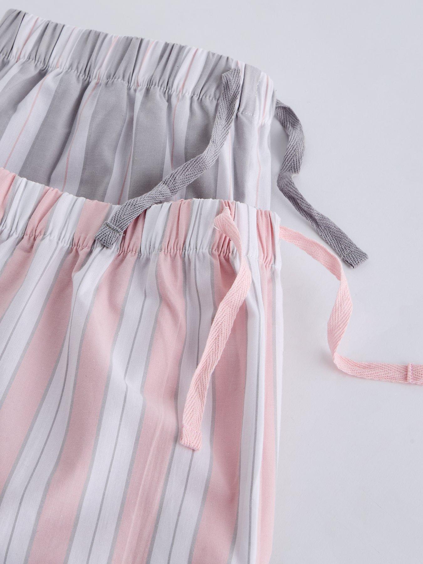 Image 5 of 5 of The Very Collection Girls Stripe Ying And Yang 2 Pack Pyjama Set - Pink