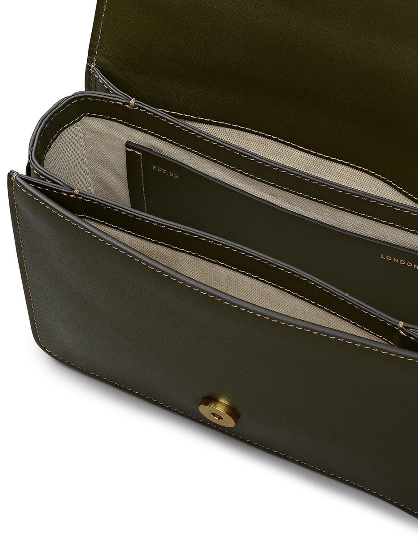  image of radley-the-belsize-leather-flapover-shoulder-bag-khaki